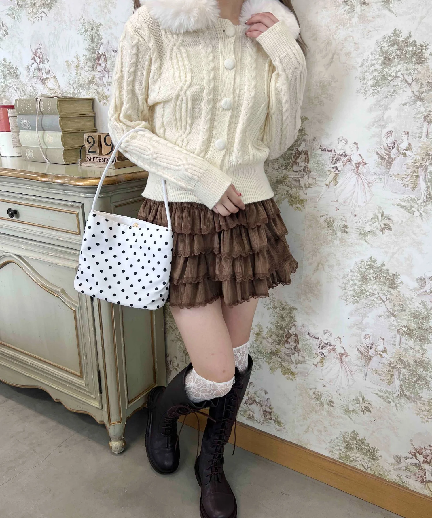 フェイクスウェードフリルミニスカート - Image 6