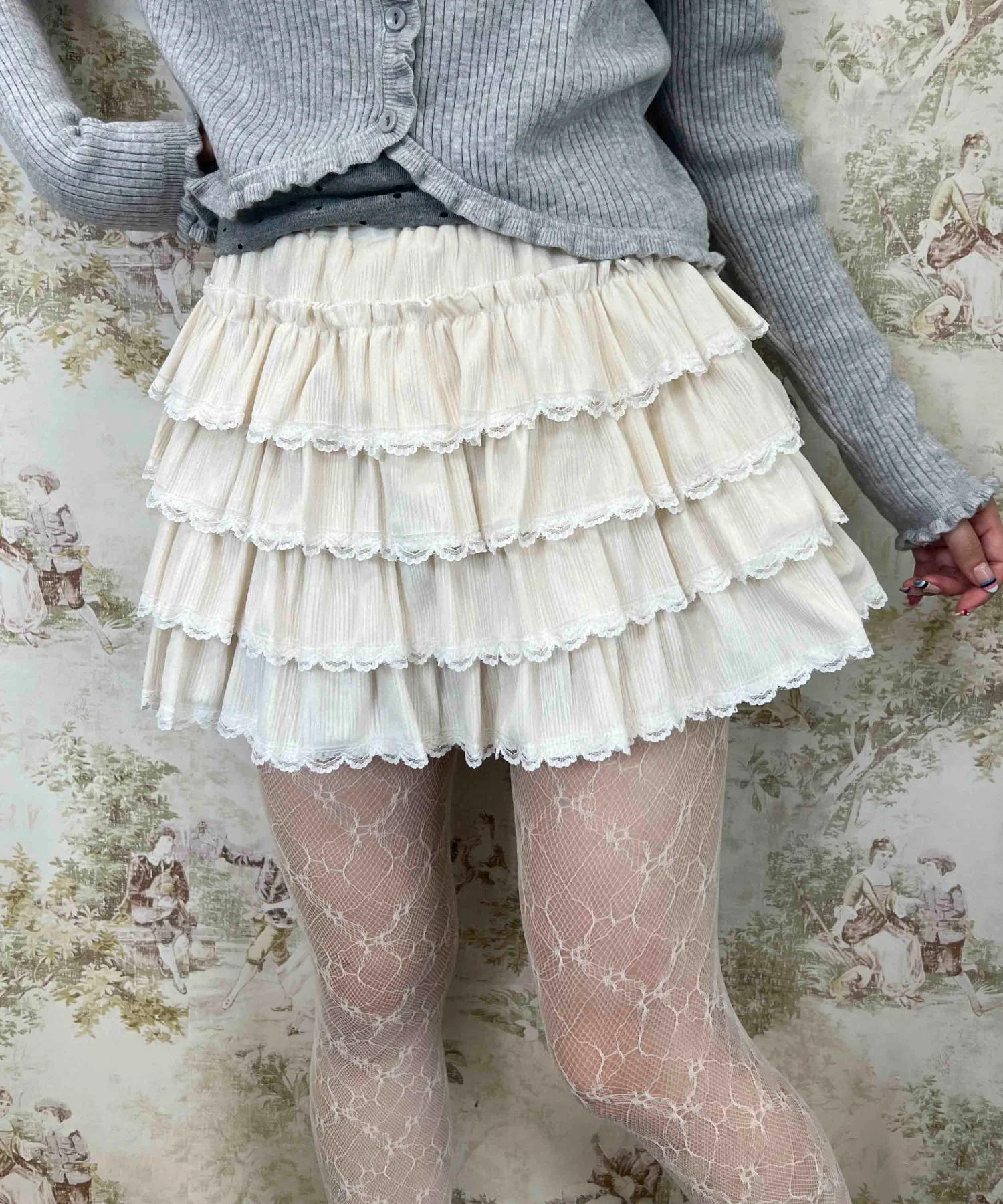 フェイクスウェードフリルミニスカート - Image 8
