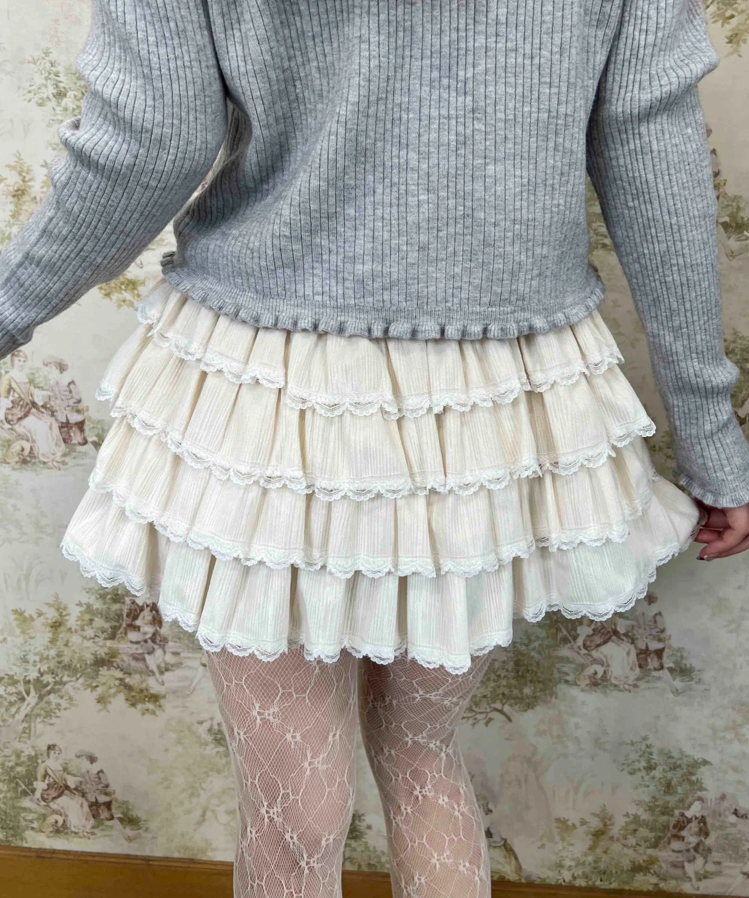 フェイクスウェードフリルミニスカート - Image 9