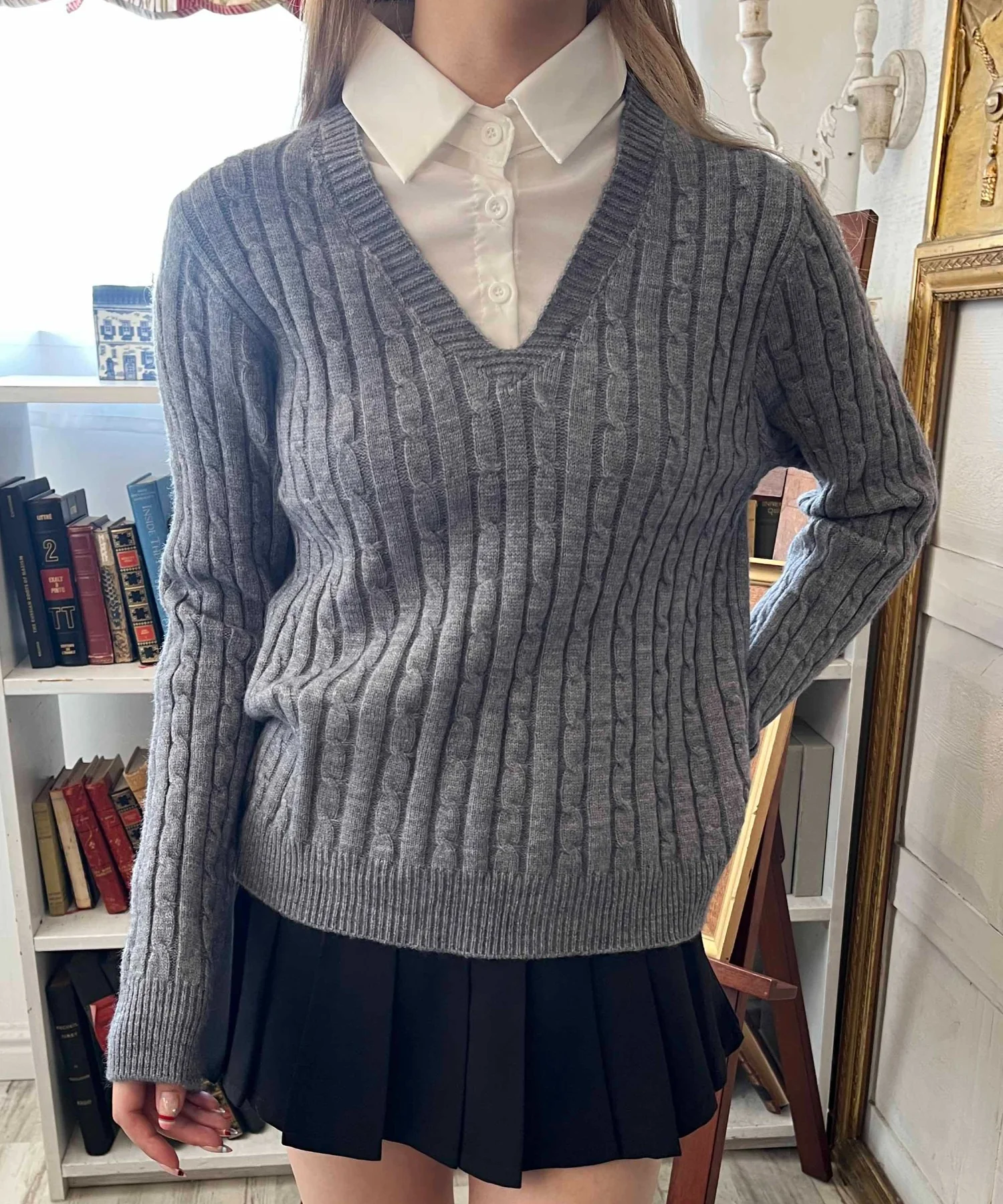 シャツドッキングケーブルニット - Image 2