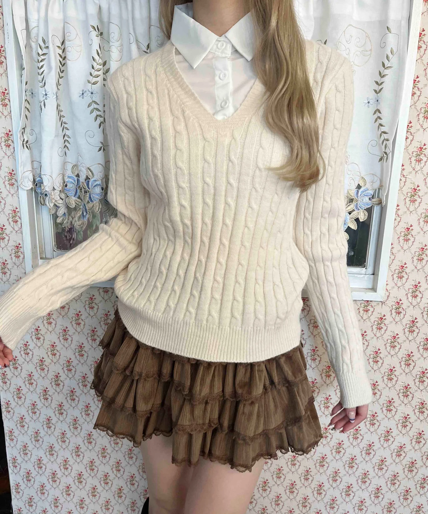 シャツドッキングケーブルニット - Image 4