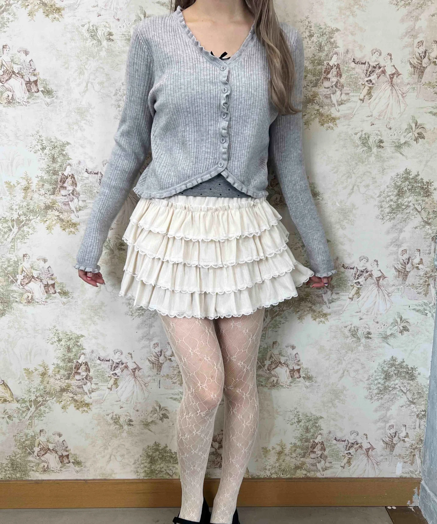 ミニフリルニットカーディガン - Image 6