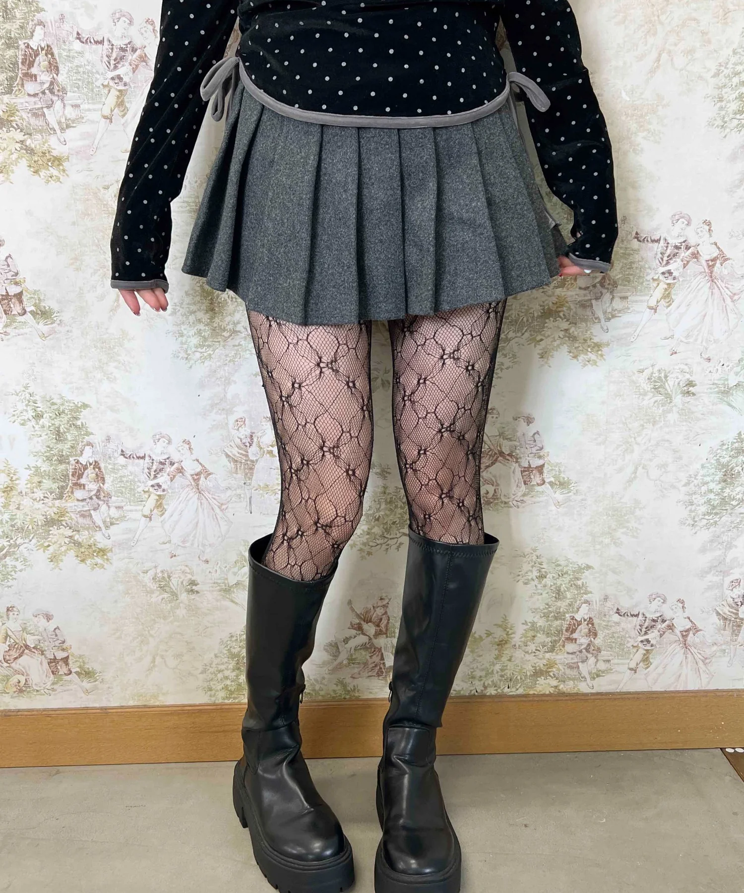 起毛プリーツスカート - Image 4