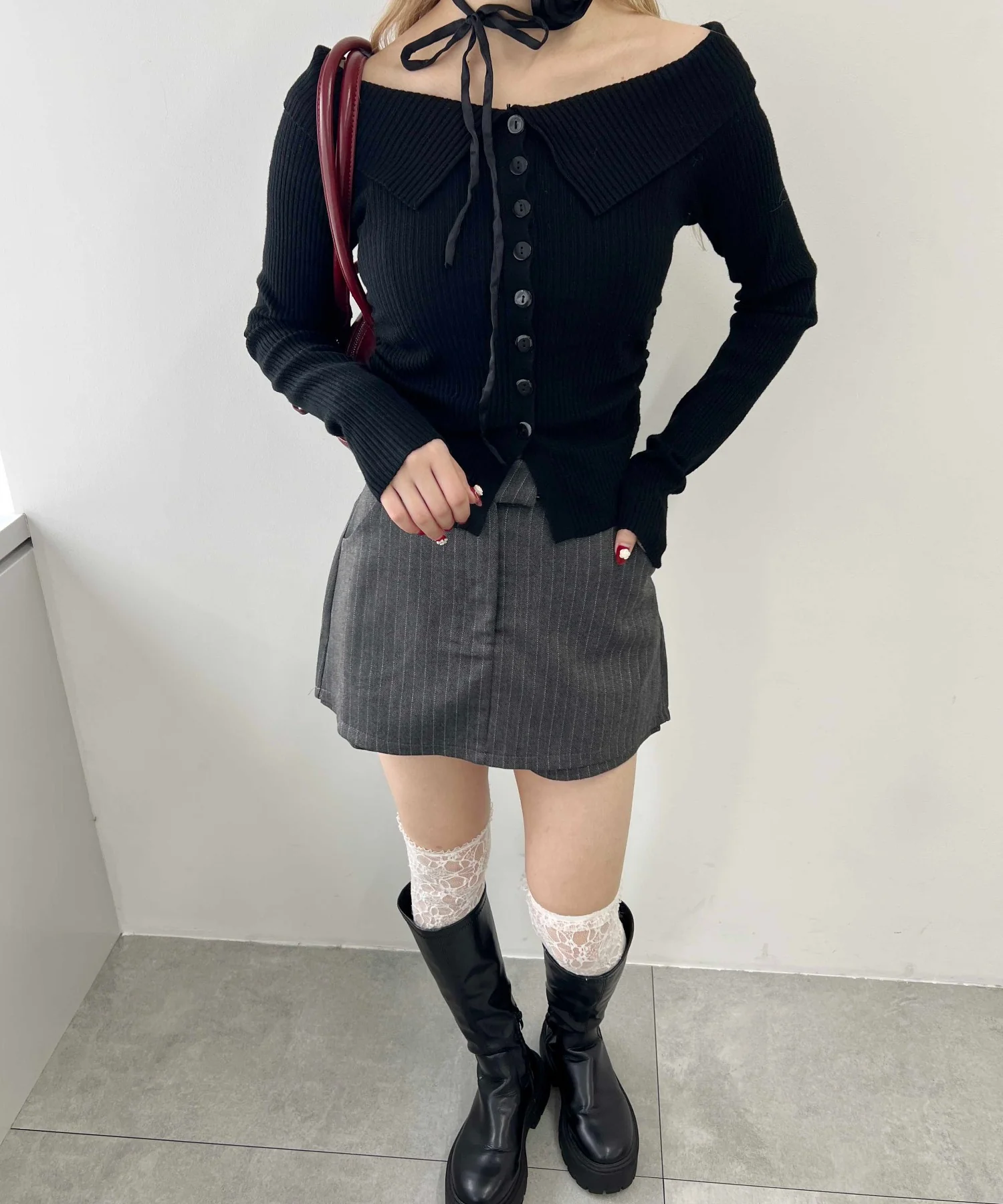 フロントボタンオフショルトップス - Image 29