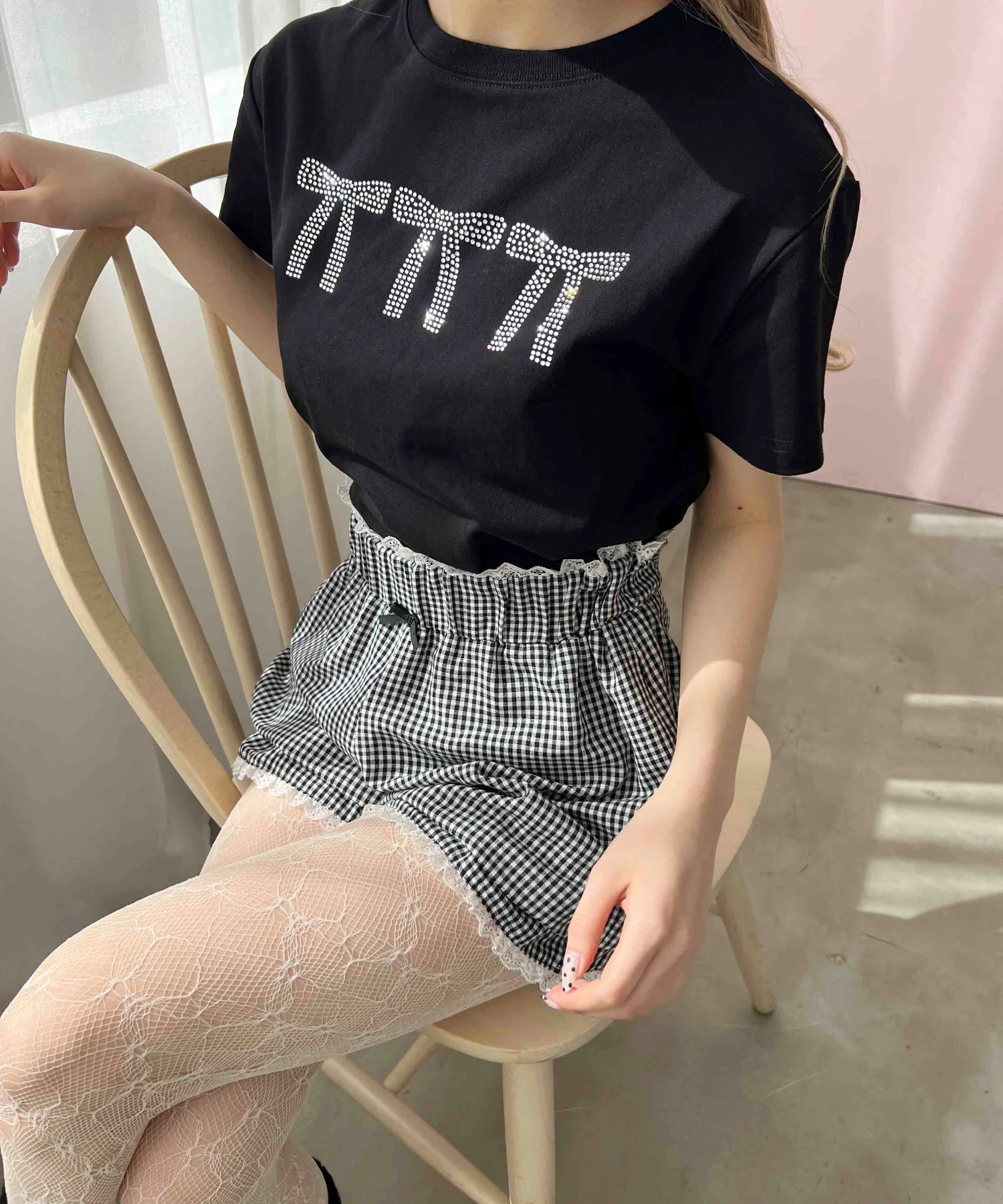 ビジューリボンTシャツ - Image 11