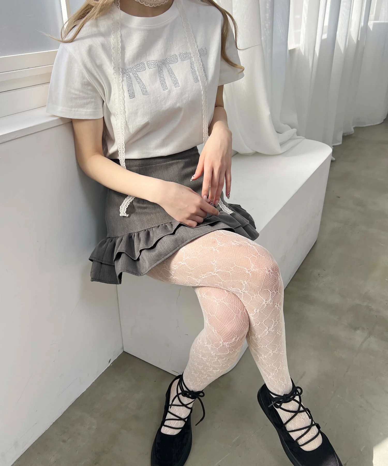 ビジューリボンTシャツ - Image 6