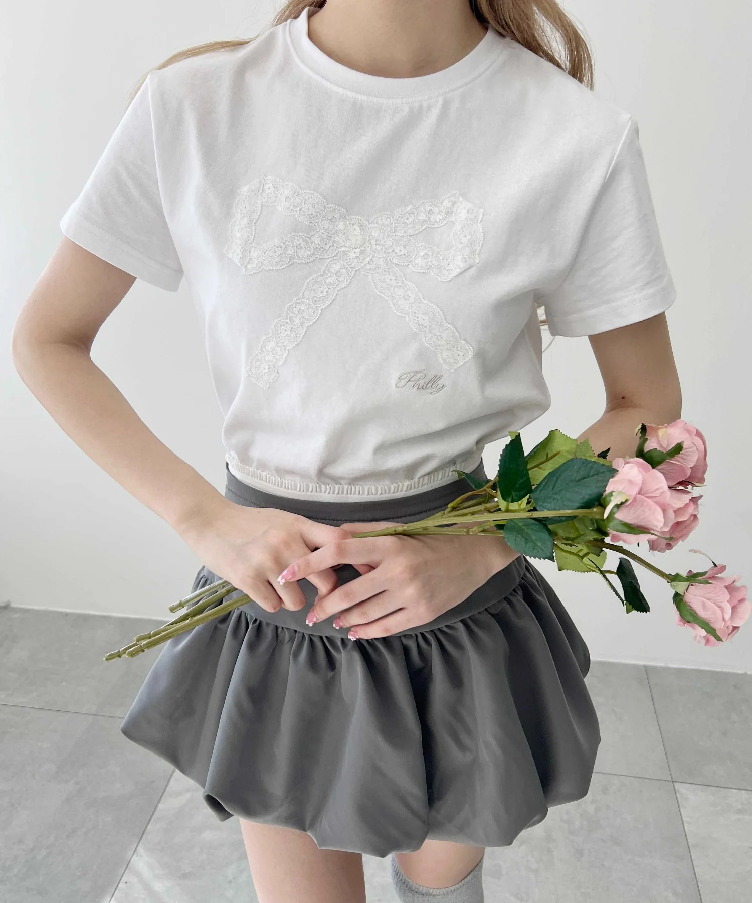 レースリボンTシャツ - Image 2