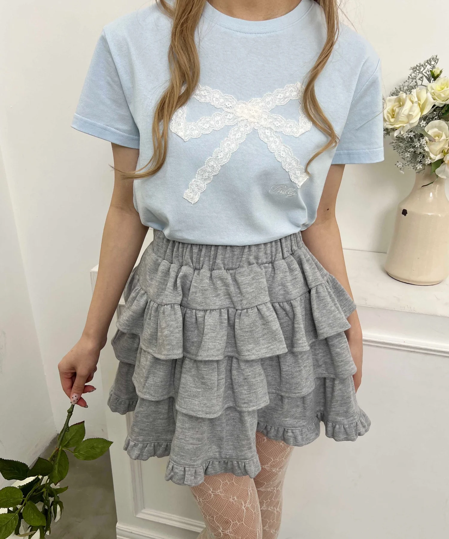 レースリボンTシャツ - Image 4