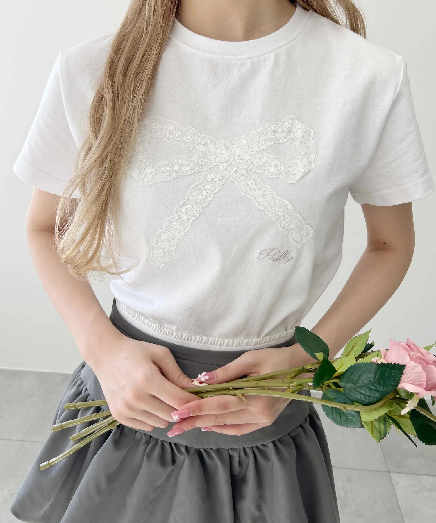 レースリボンTシャツ - Image 6