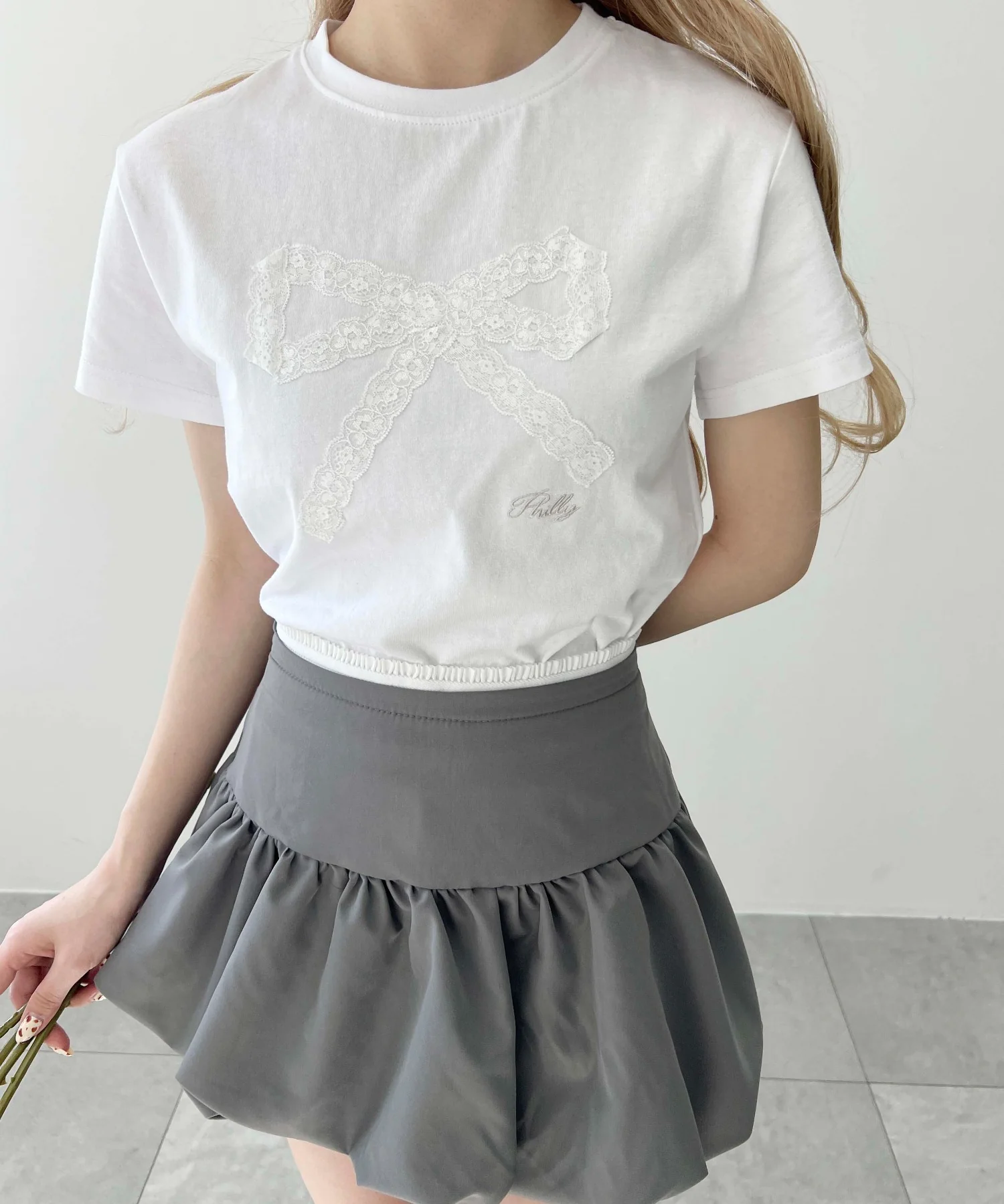 レースリボンTシャツ - Image 7