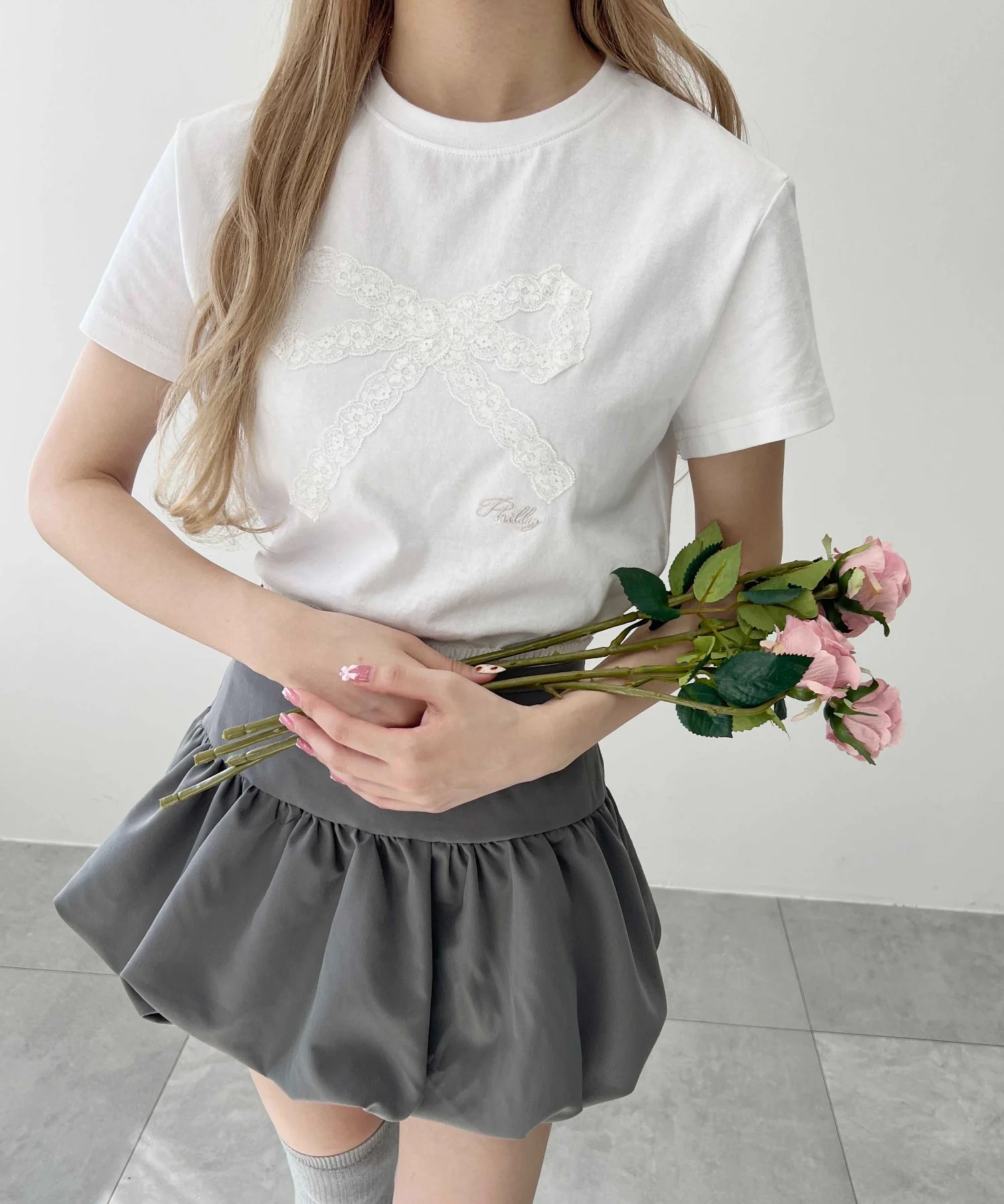 レースリボンTシャツ - Image 9