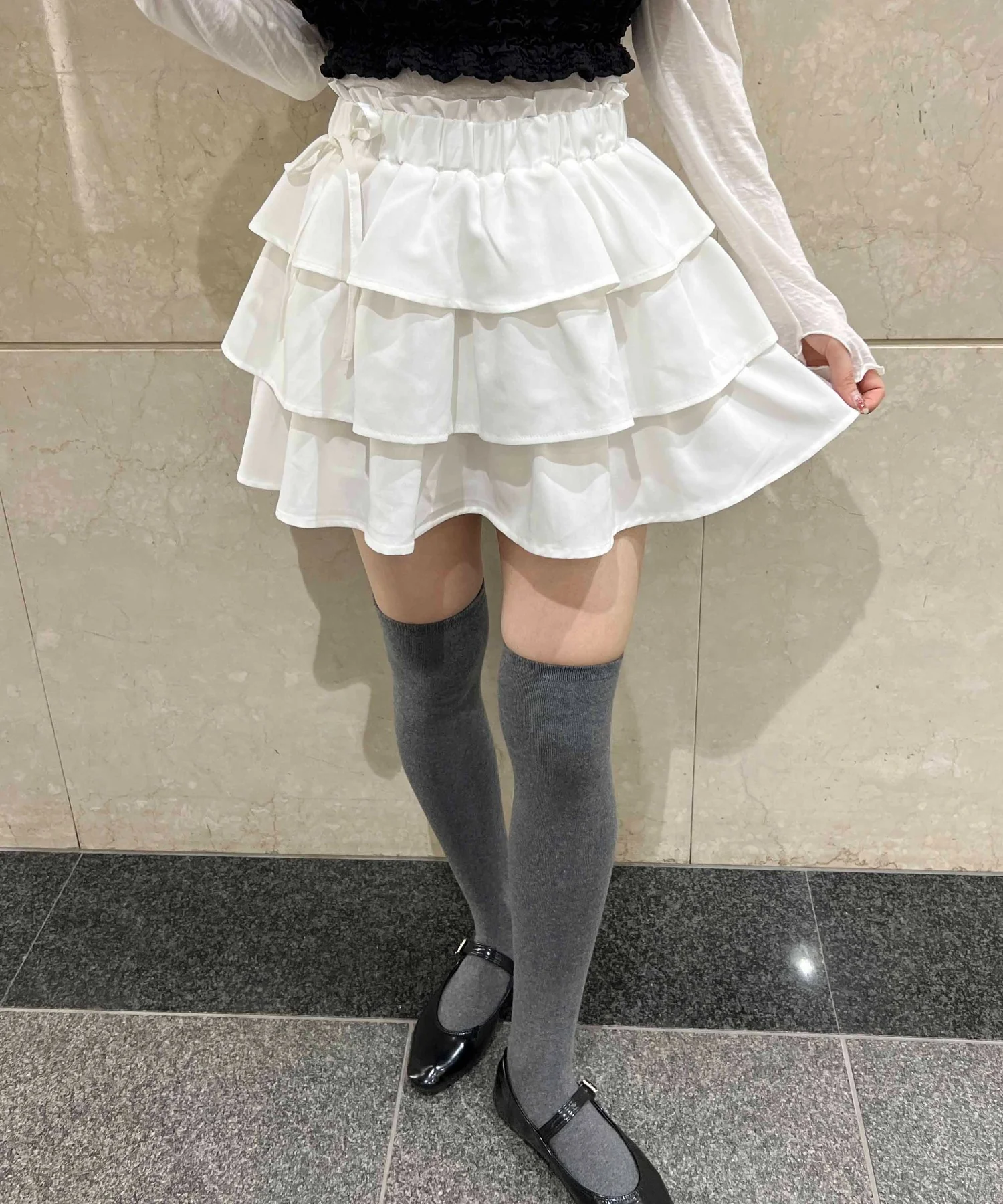 サイドリボンティアードミニスカート - Image 10