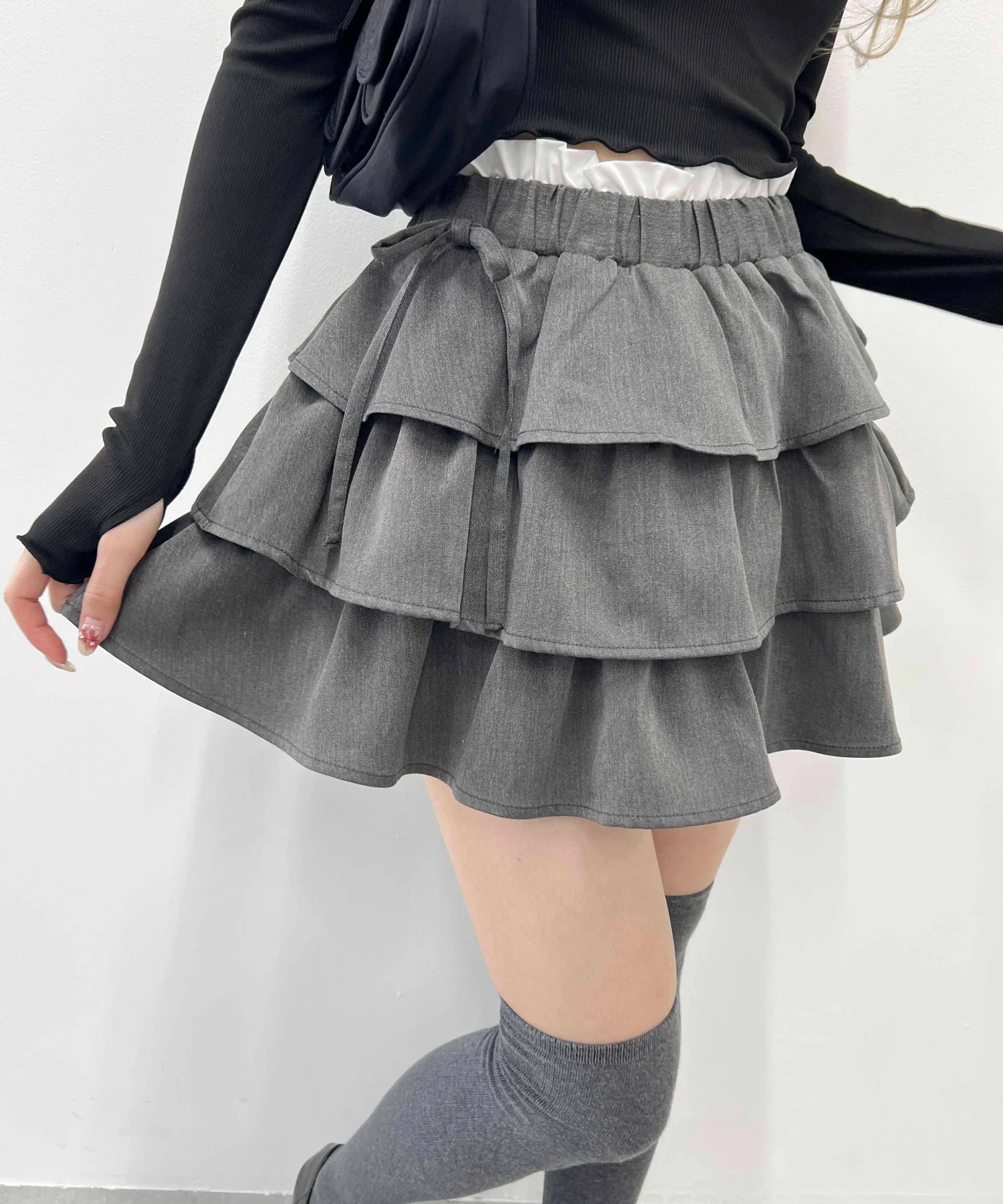 サイドリボンティアードミニスカート - Image 13