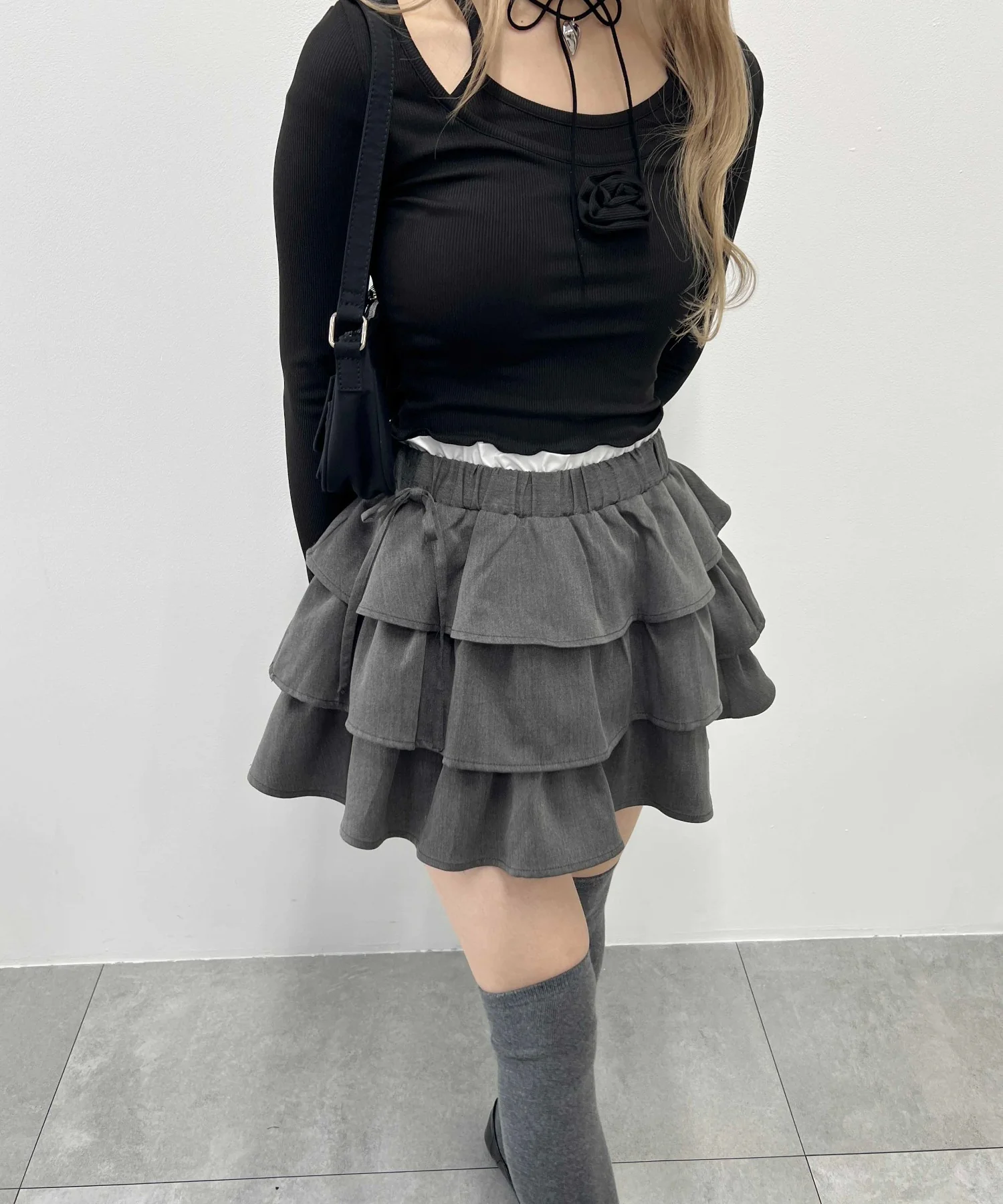 サイドリボンティアードミニスカート - Image 18