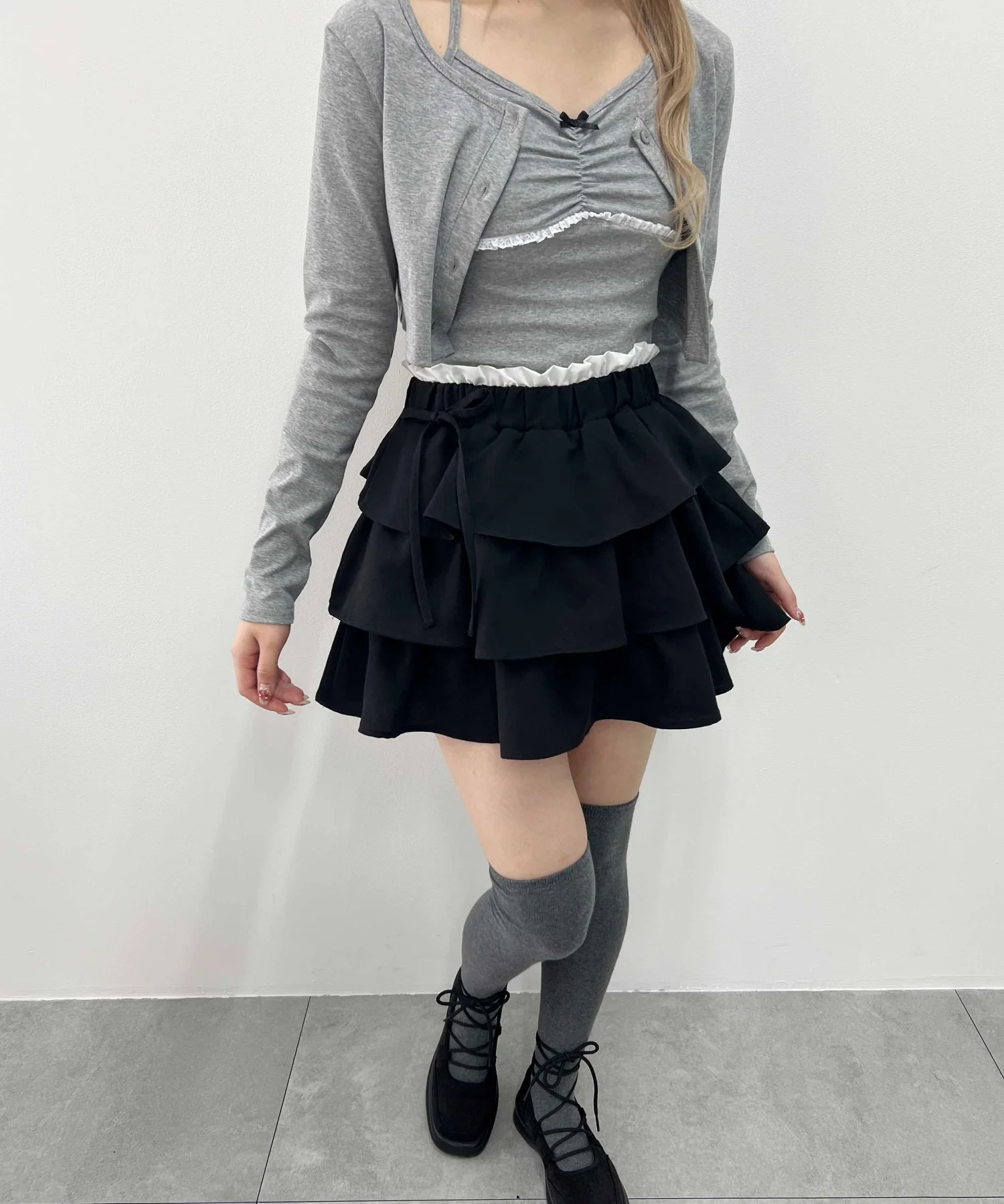 サイドリボンティアードミニスカート - Image 24