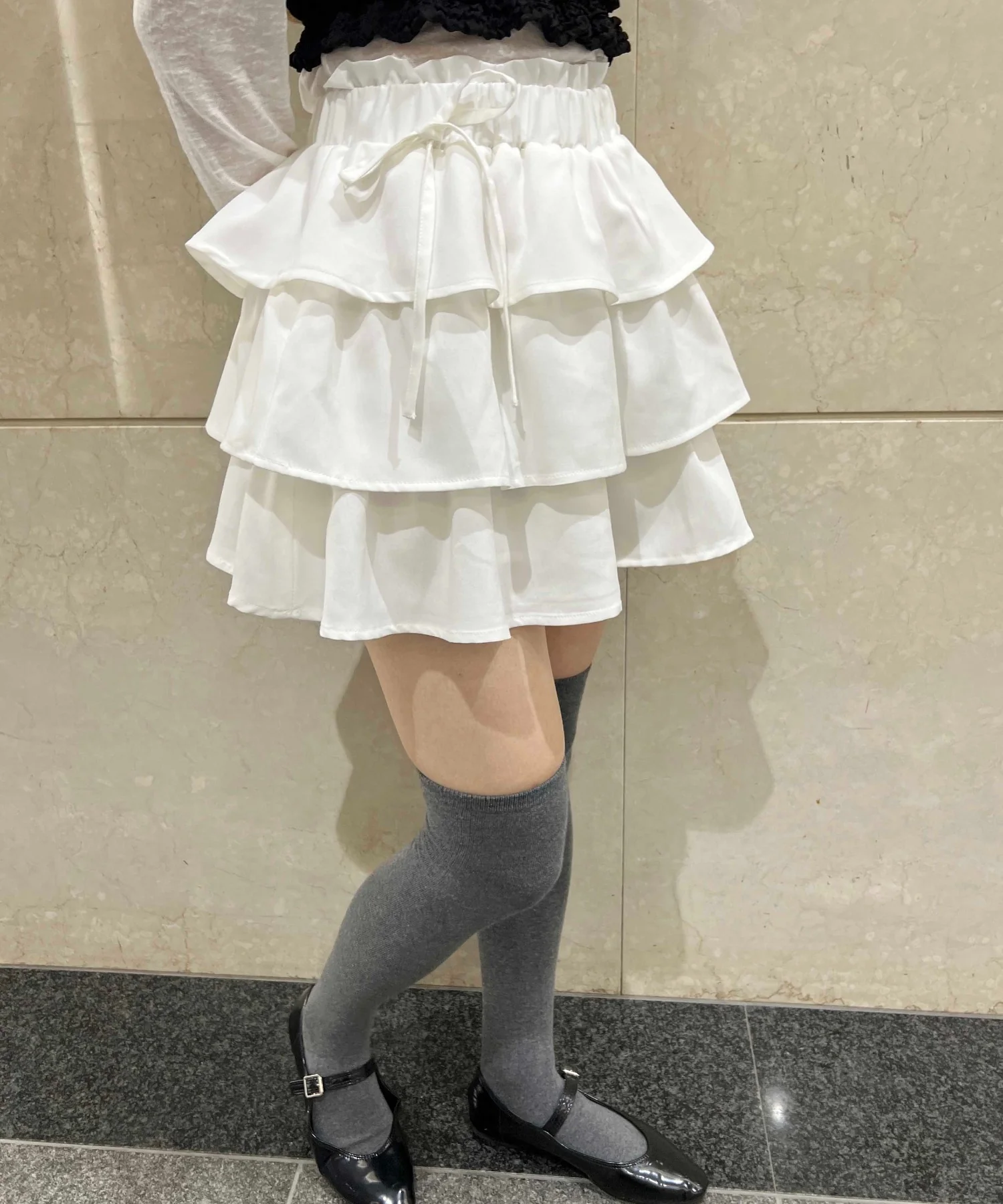 サイドリボンティアードミニスカート - Image 6
