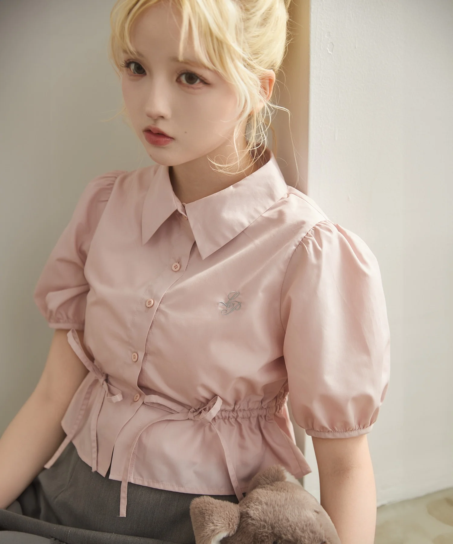 ウエストリボンパフスリーブブラウス - Image 15