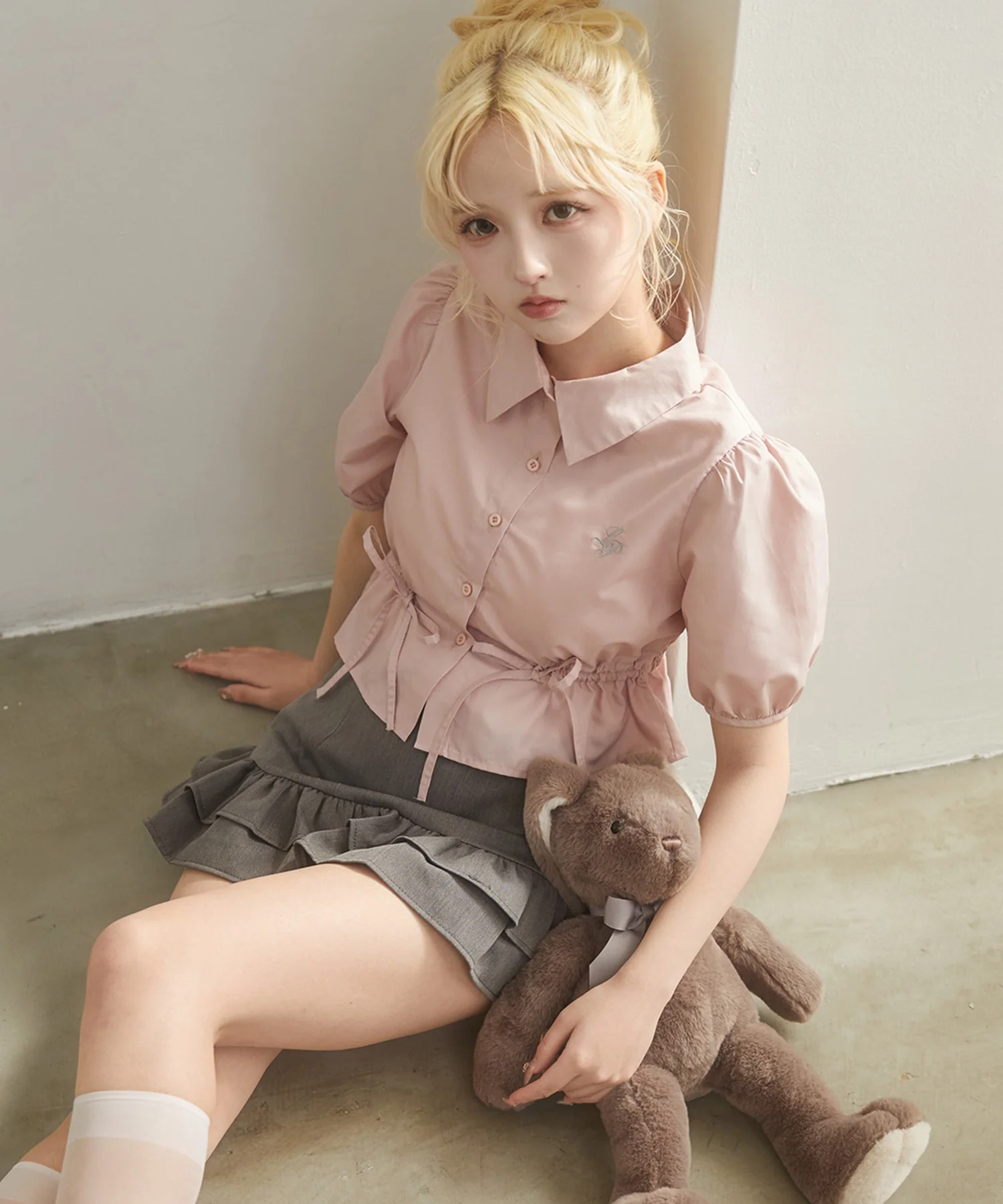 ウエストリボンパフスリーブブラウス - Image 16