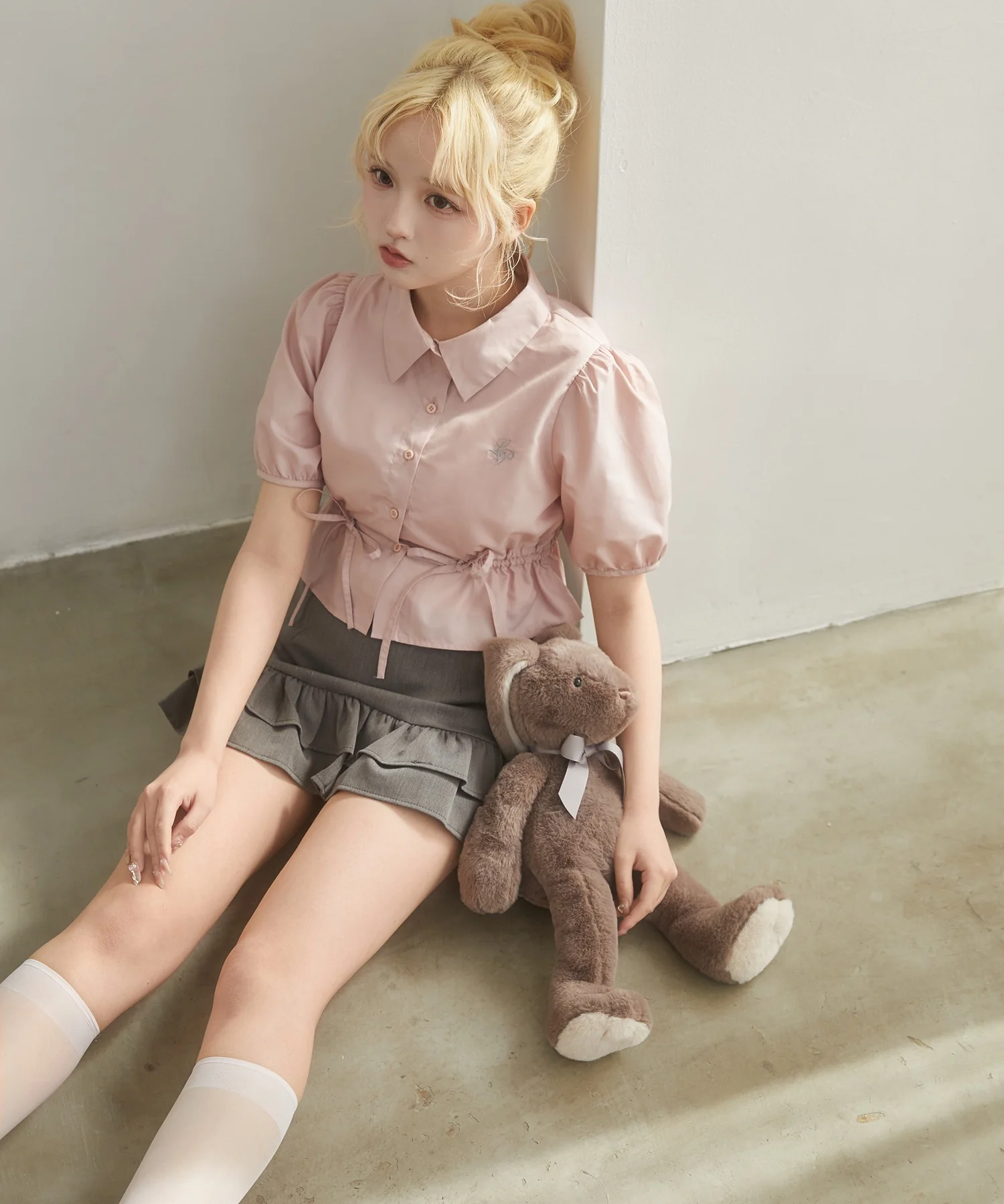 ウエストリボンパフスリーブブラウス - Image 17