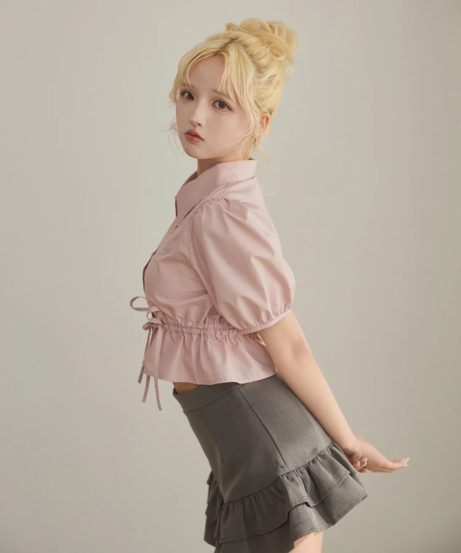 ウエストリボンパフスリーブブラウス - Image 18
