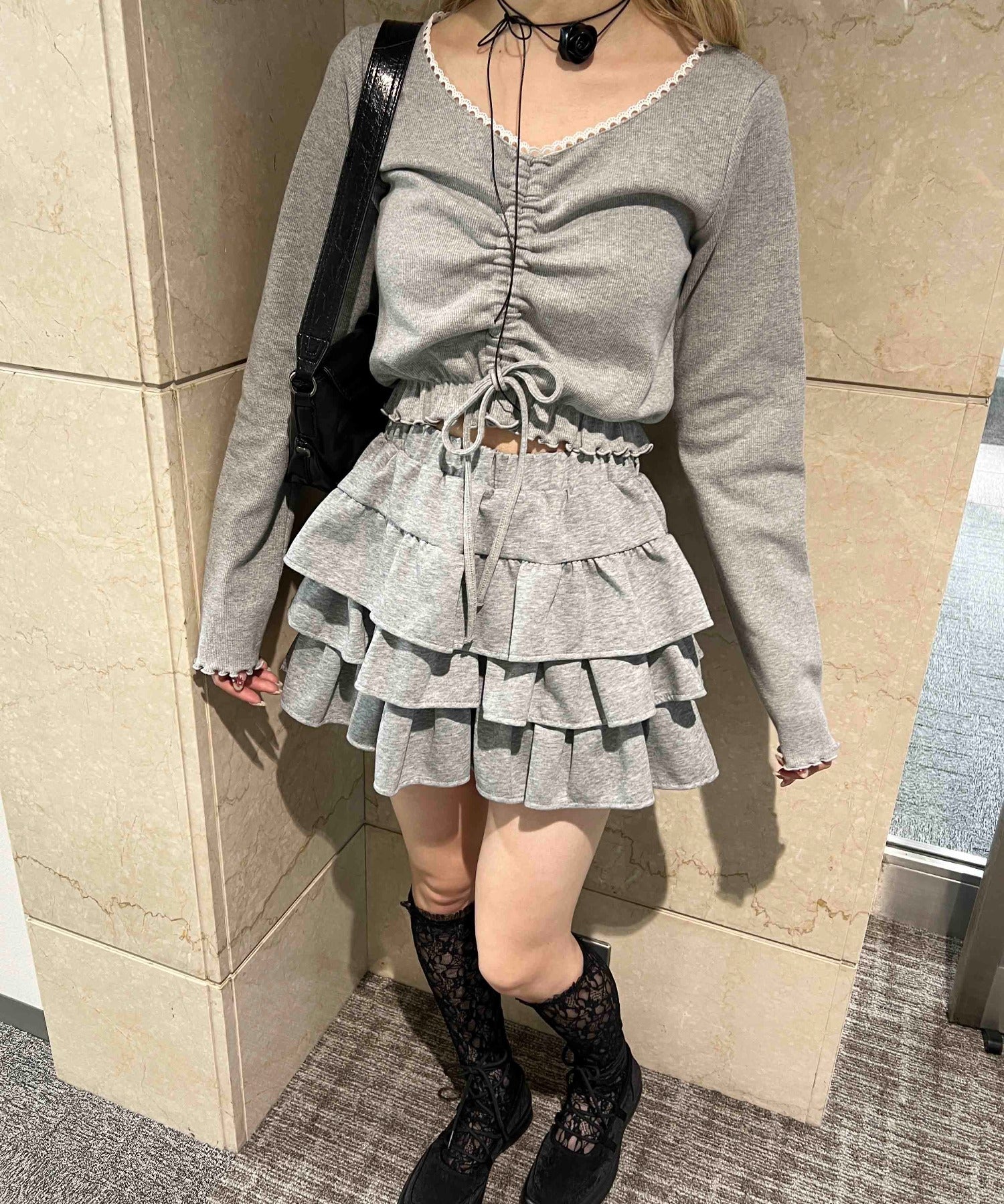 レースパイピングドロストトップス - Image 12