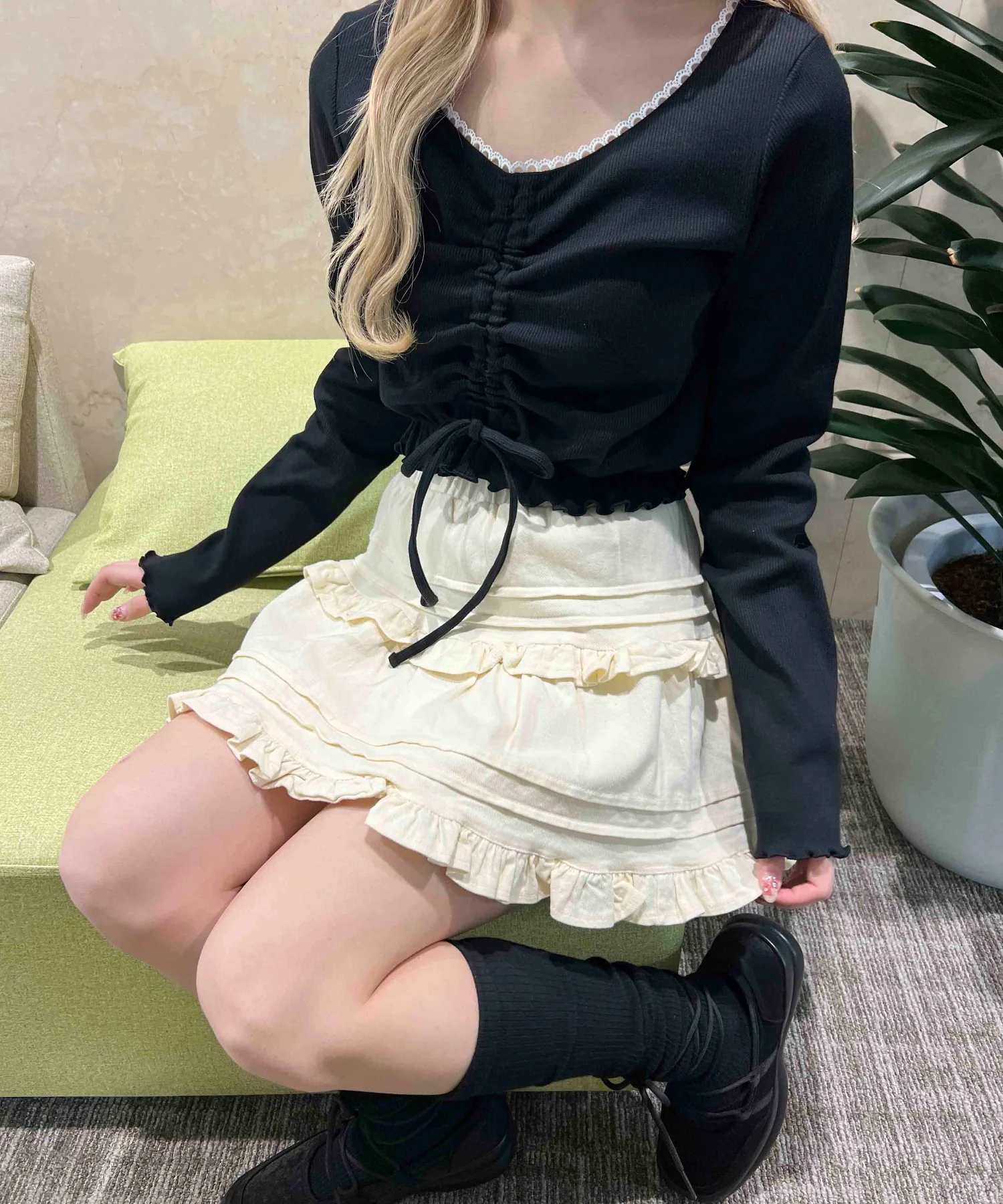 レースパイピングドロストトップス - Image 15