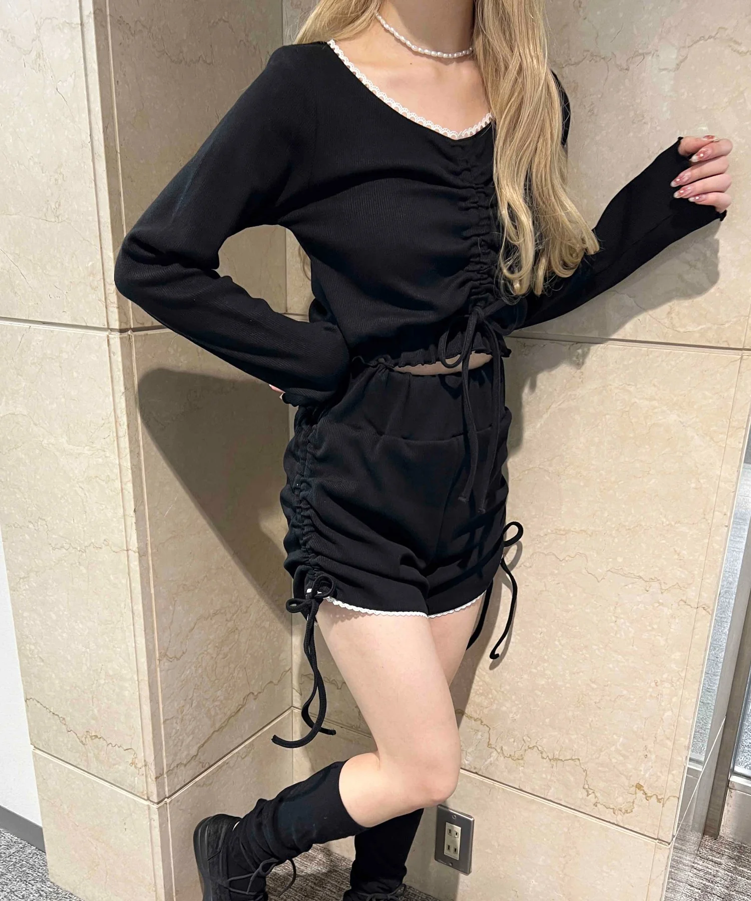 レースパイピングドロストトップス - Image 17