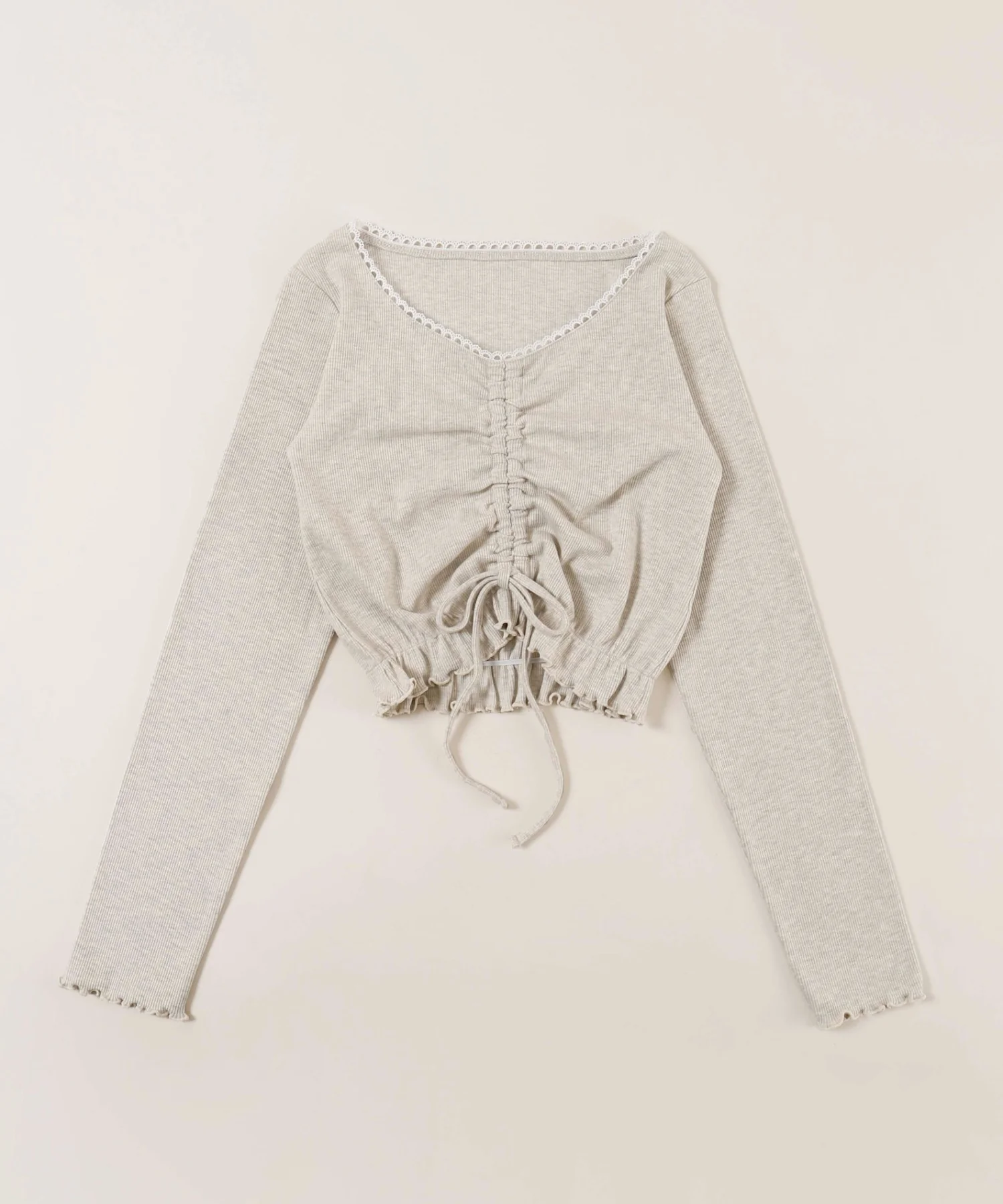 レースパイピングドロストトップス - Image 18