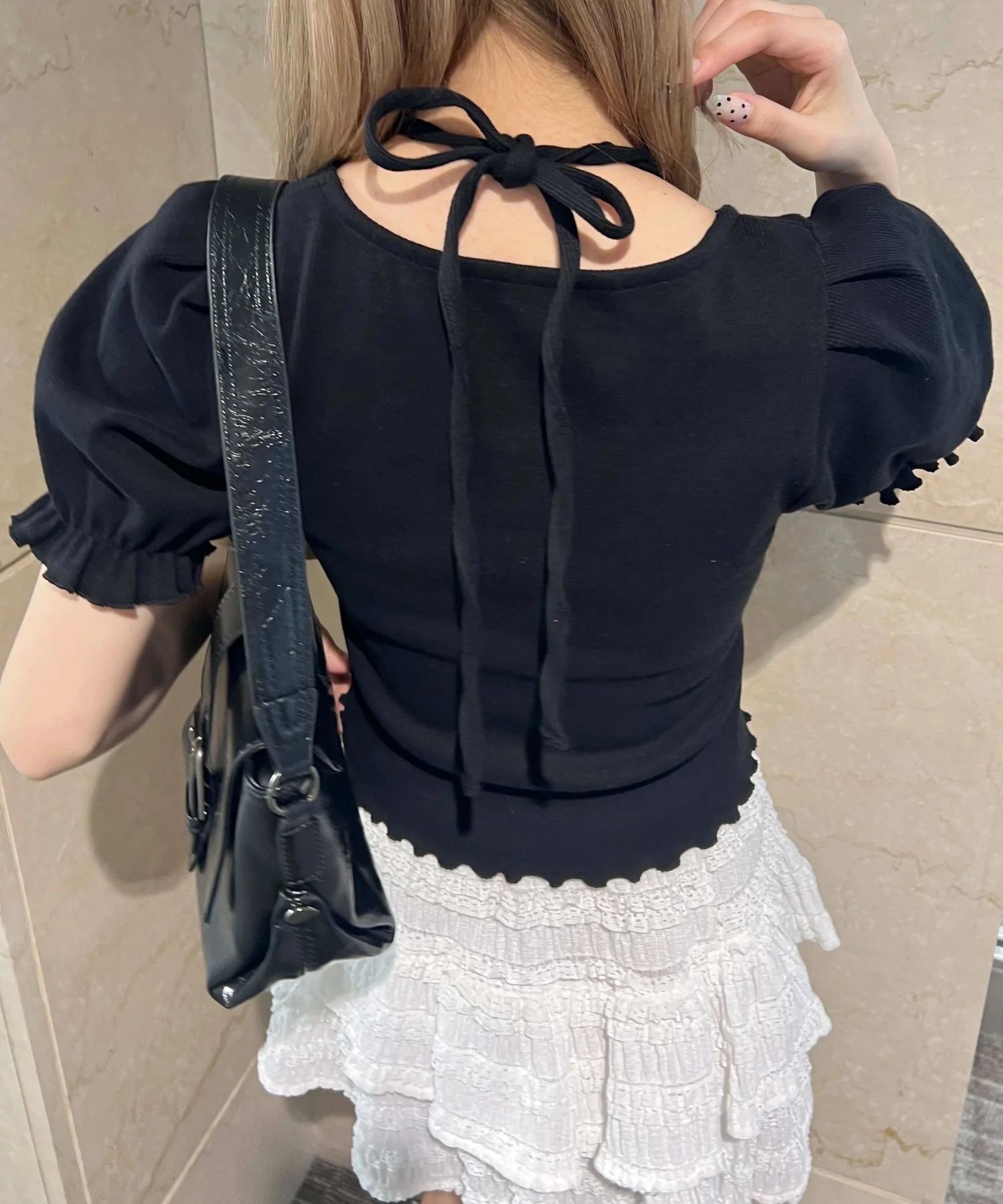 レースパイピングリブトップス - Image 16