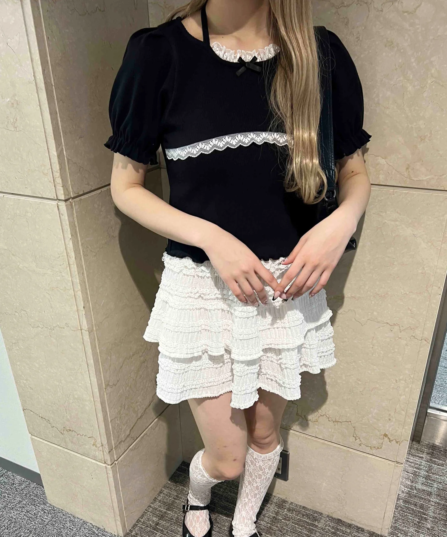 レースパイピングリブトップス - Image 17