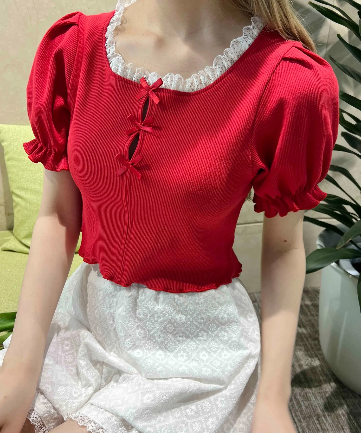 リボンホールデザイントップス - Image 4
