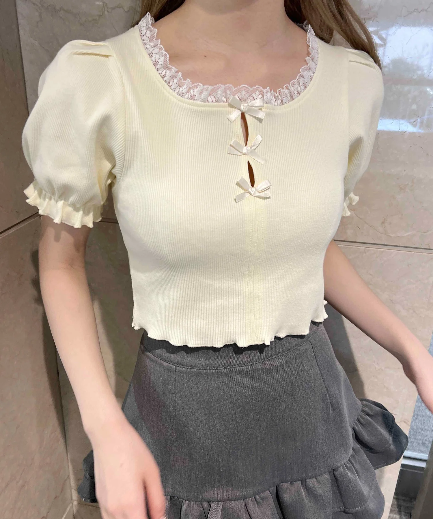 リボンホールデザイントップス - Image 6