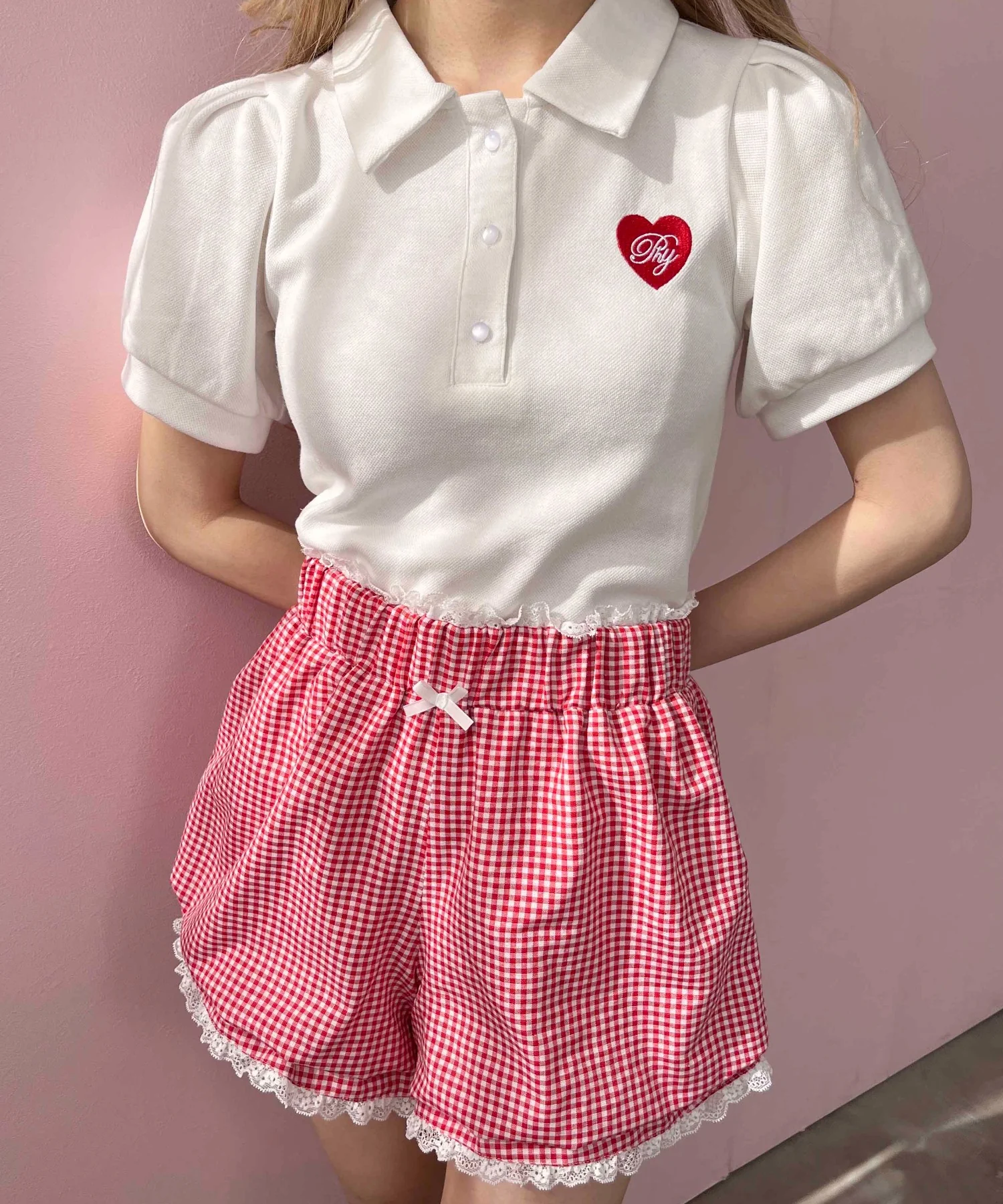 ハートワンポイントポロシャツ - Image 10