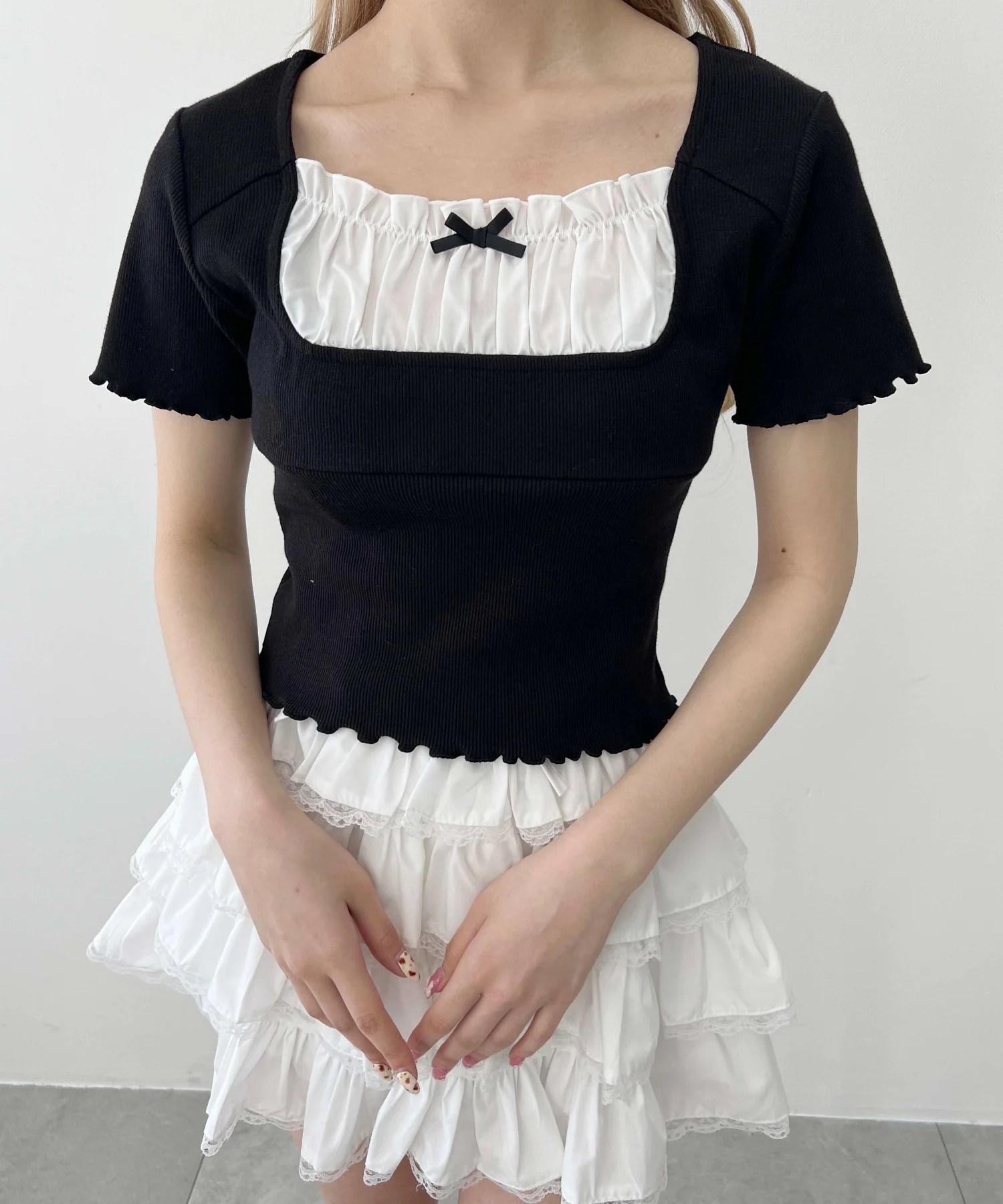 レイヤードリブトップス - Image 3