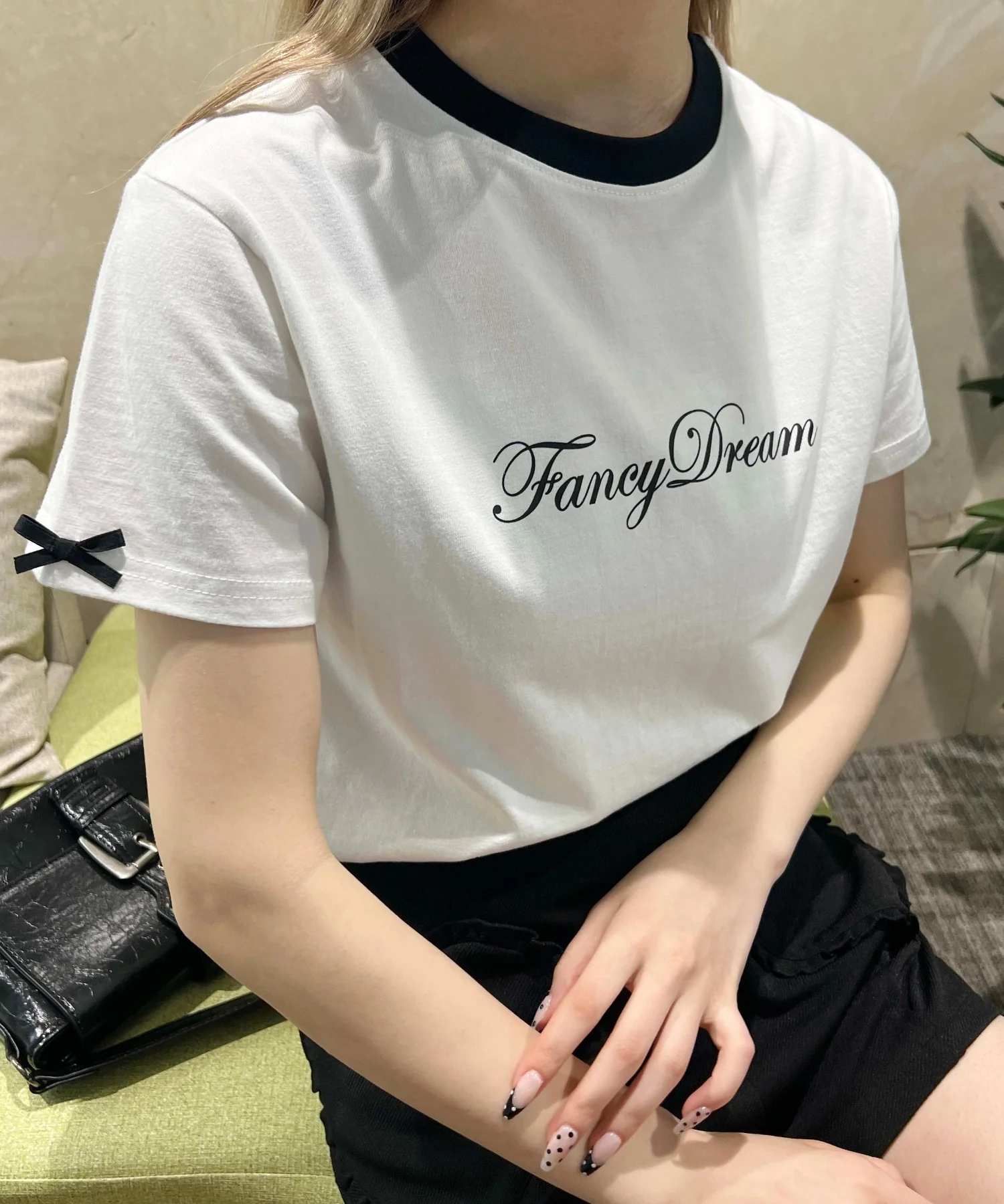 リボンポイントスリーブTシャツ - Image 4