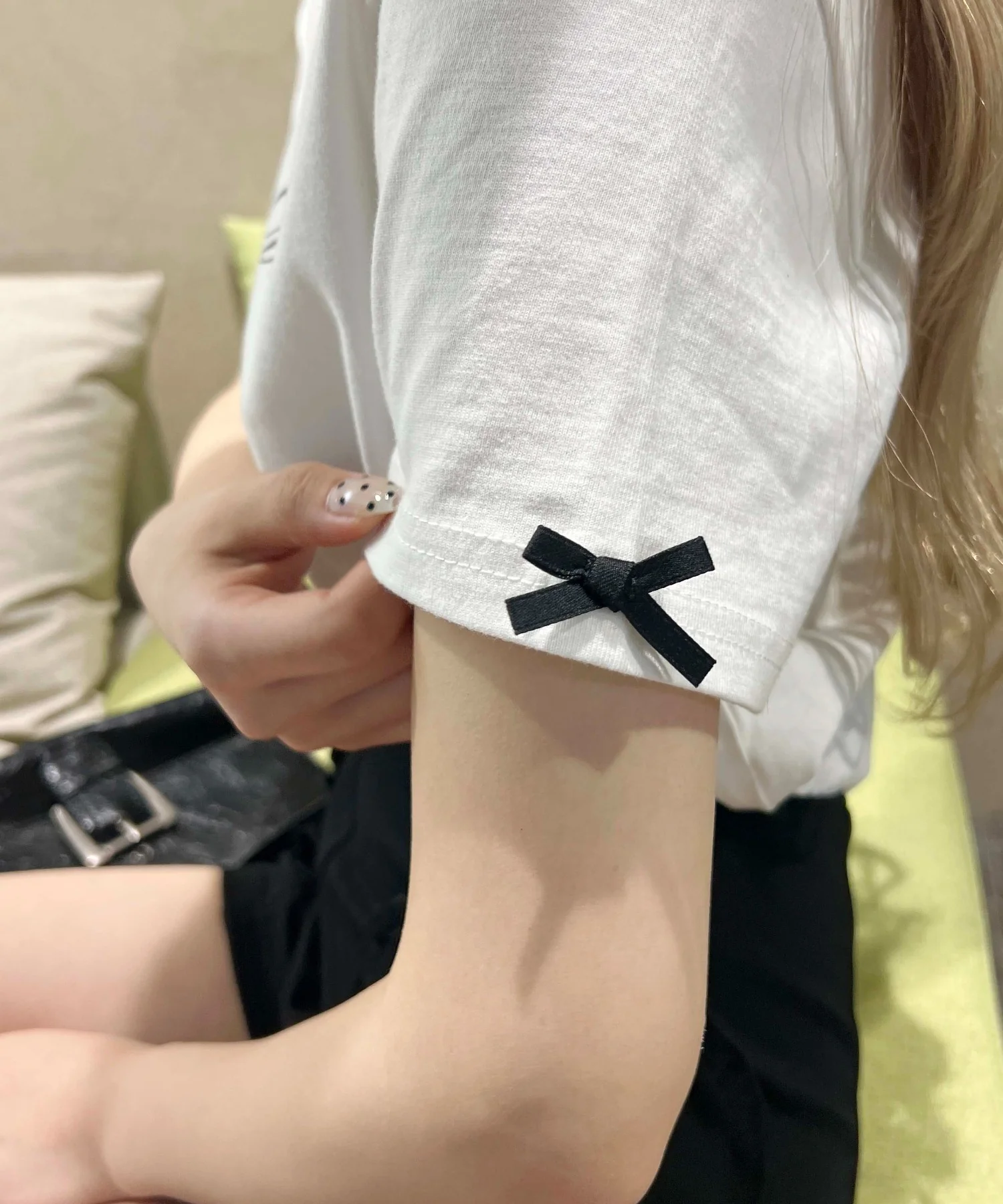 リボンポイントスリーブTシャツ - Image 6