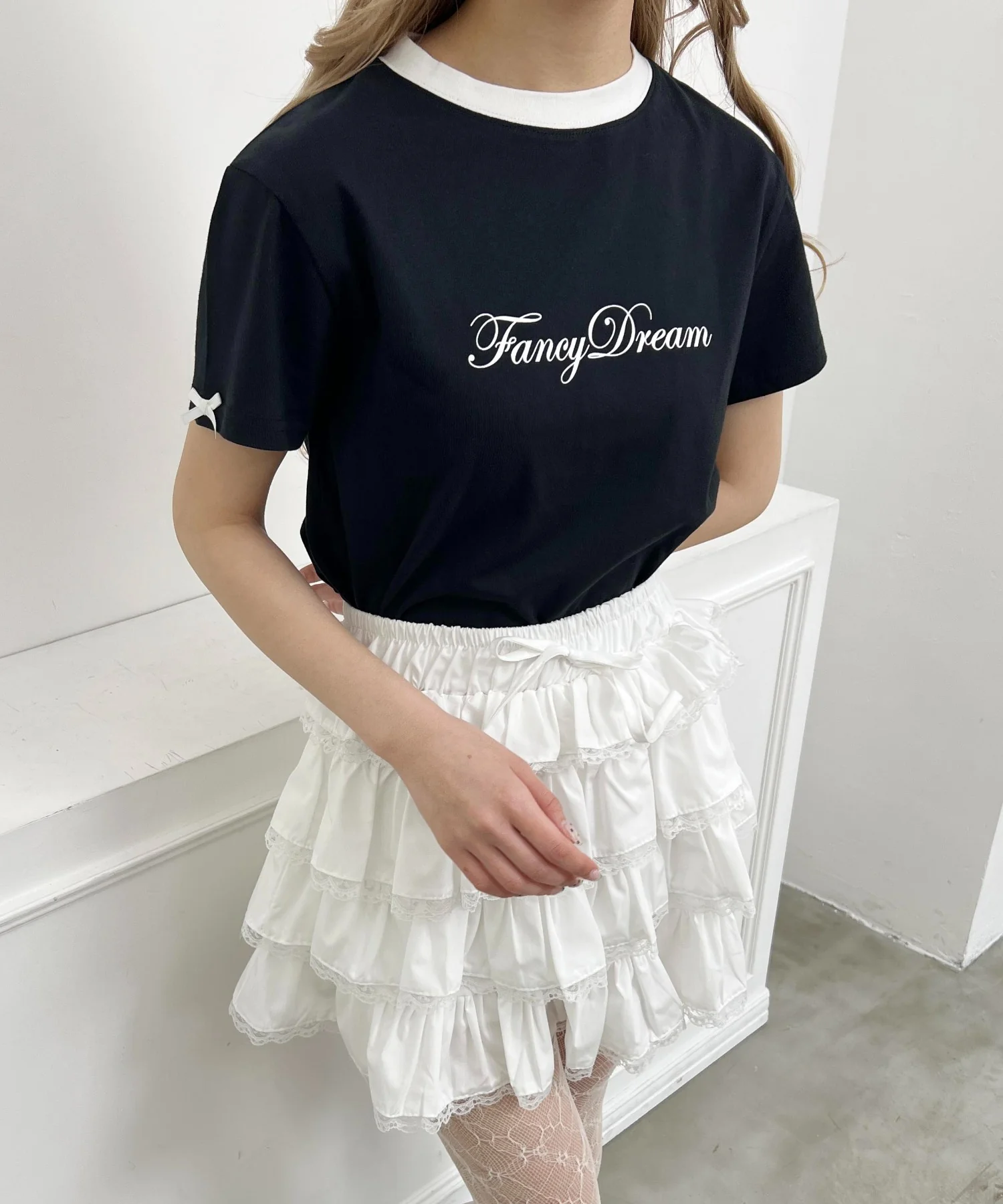 リボンポイントスリーブTシャツ - Image 7