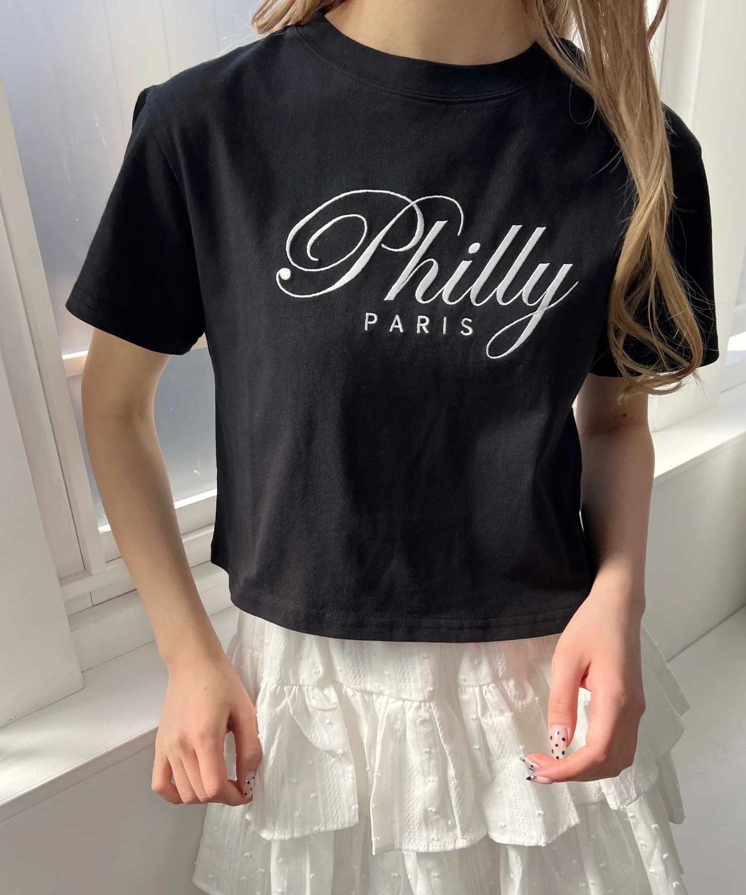PHILLYロゴ刺繍Tシャツ - Image 13