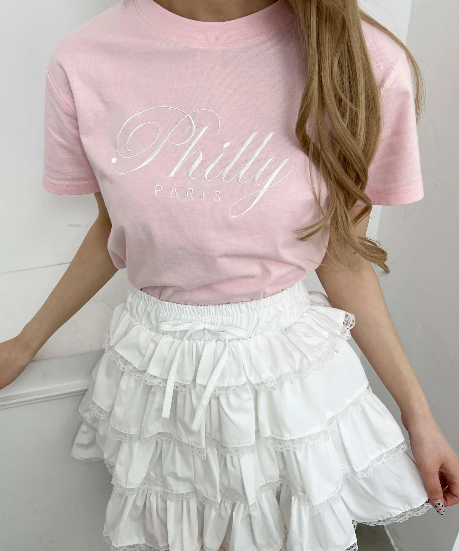 PHILLYロゴ刺繍Tシャツ - Image 5