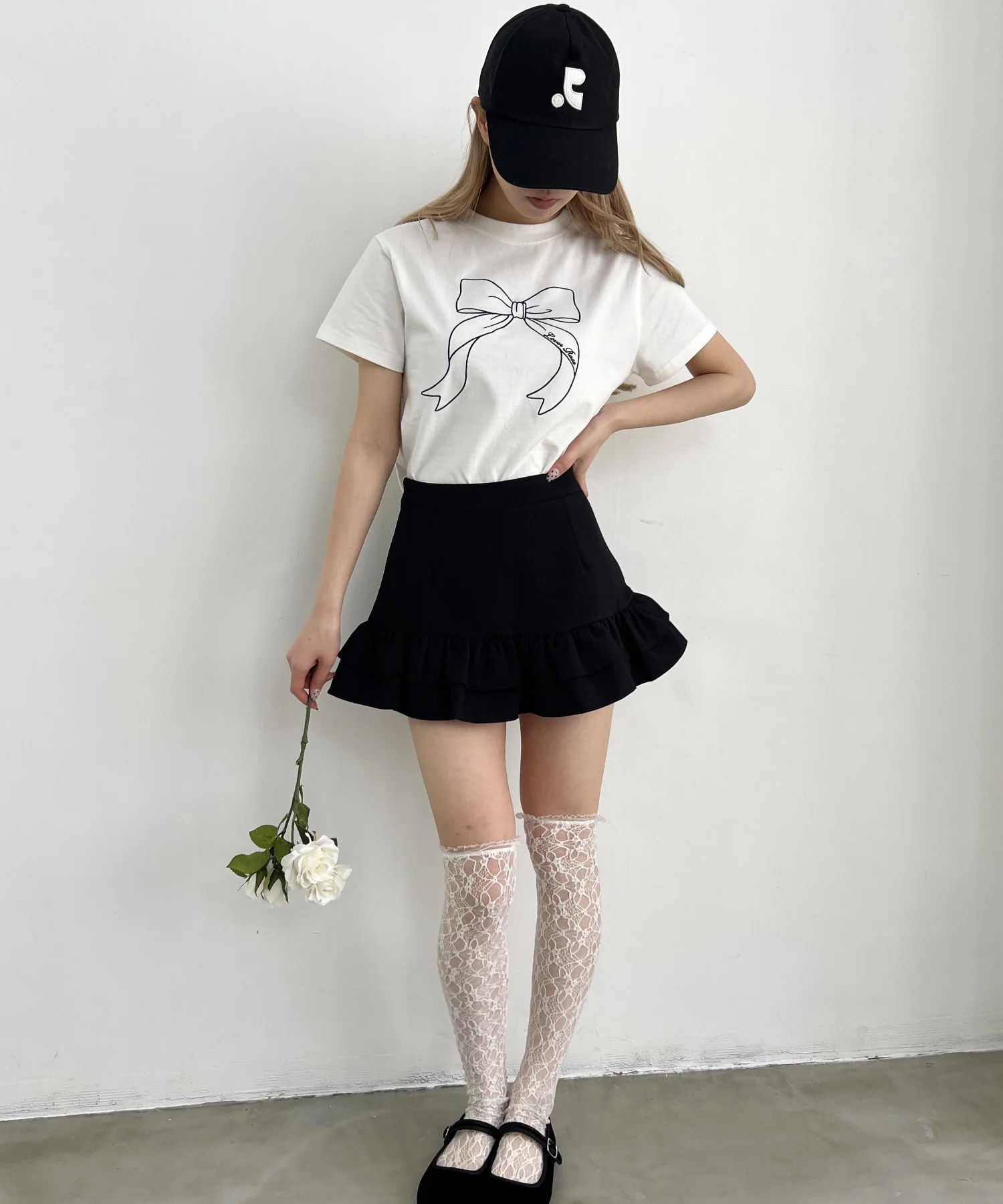 ビッグリボン刺繍Tシャツ - Image 10