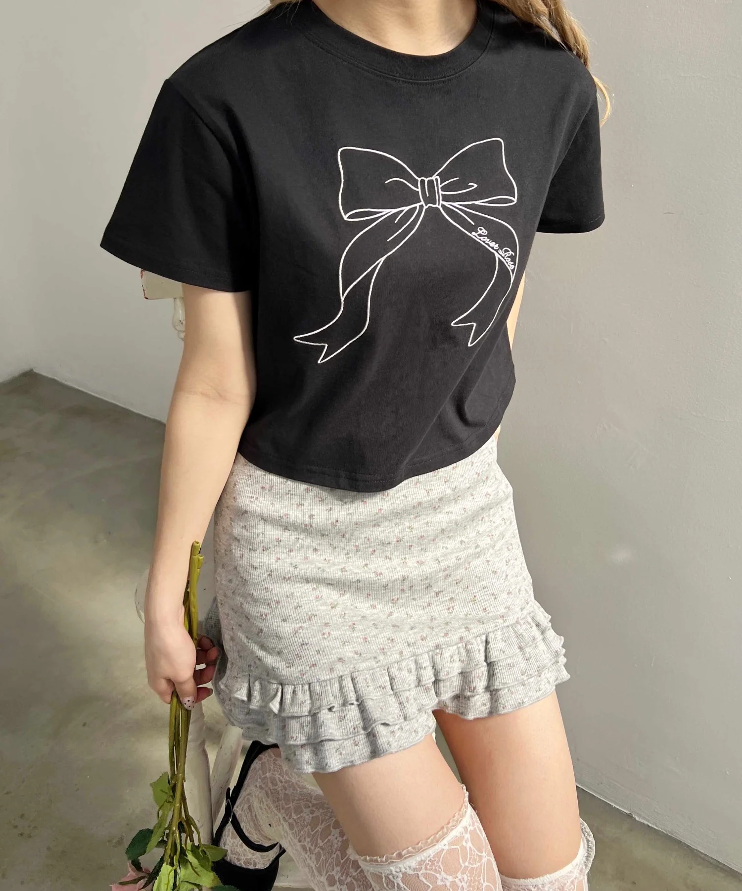 ビッグリボン刺繍Tシャツ - Image 12