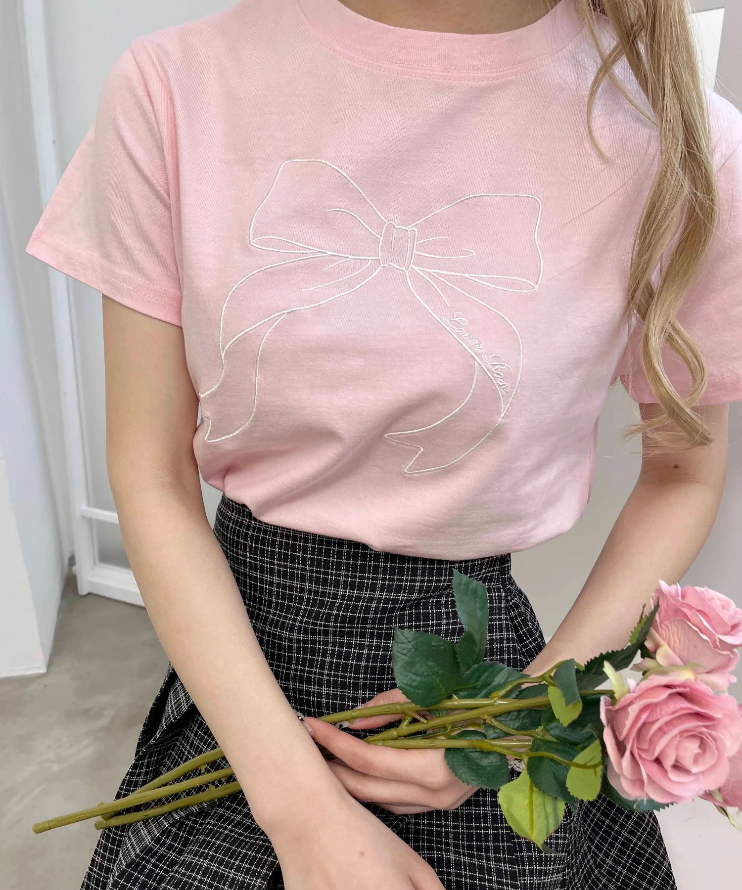 ビッグリボン刺繍Tシャツ - Image 4