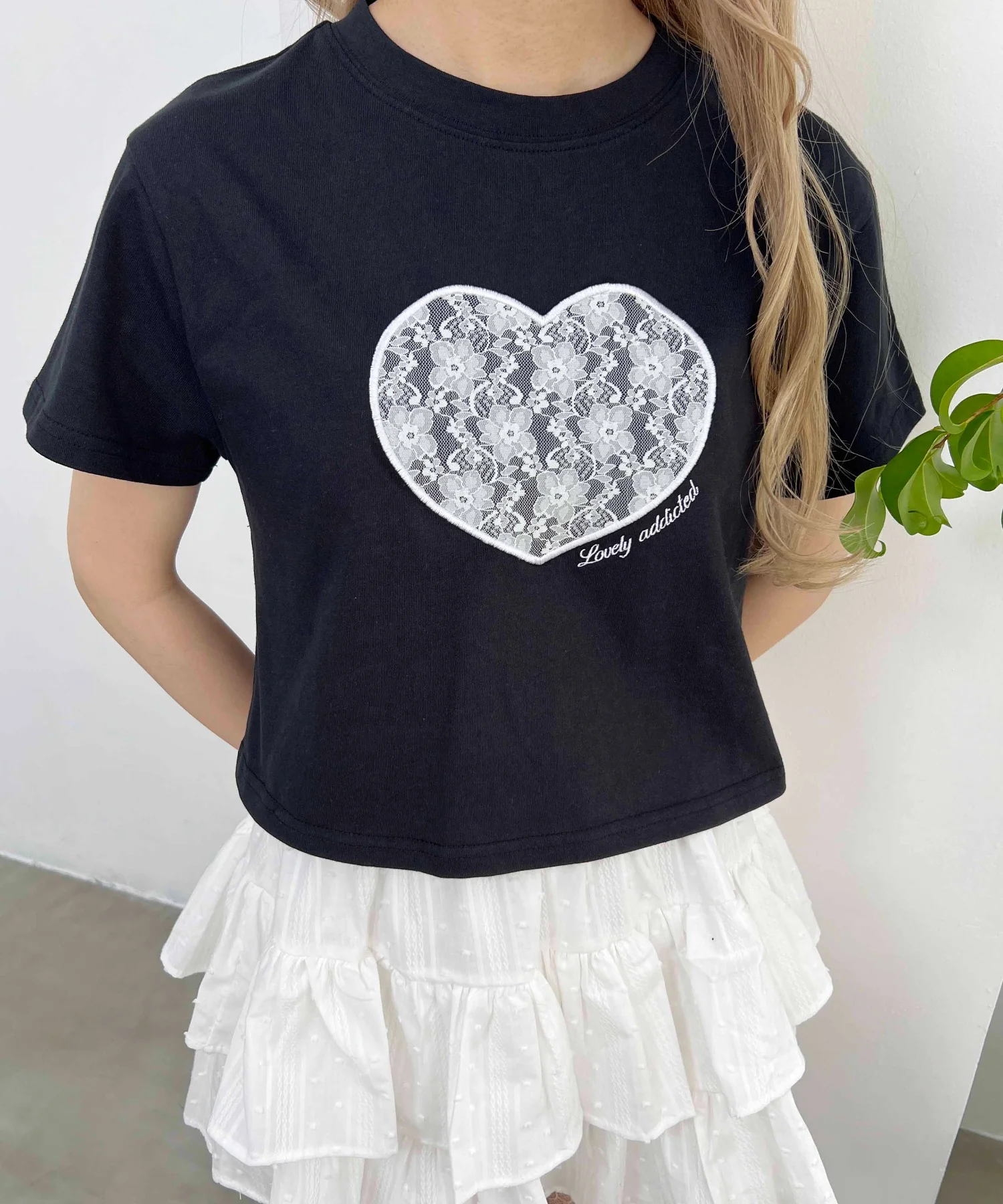 ハートレースワッペンTシャツ - Image 15