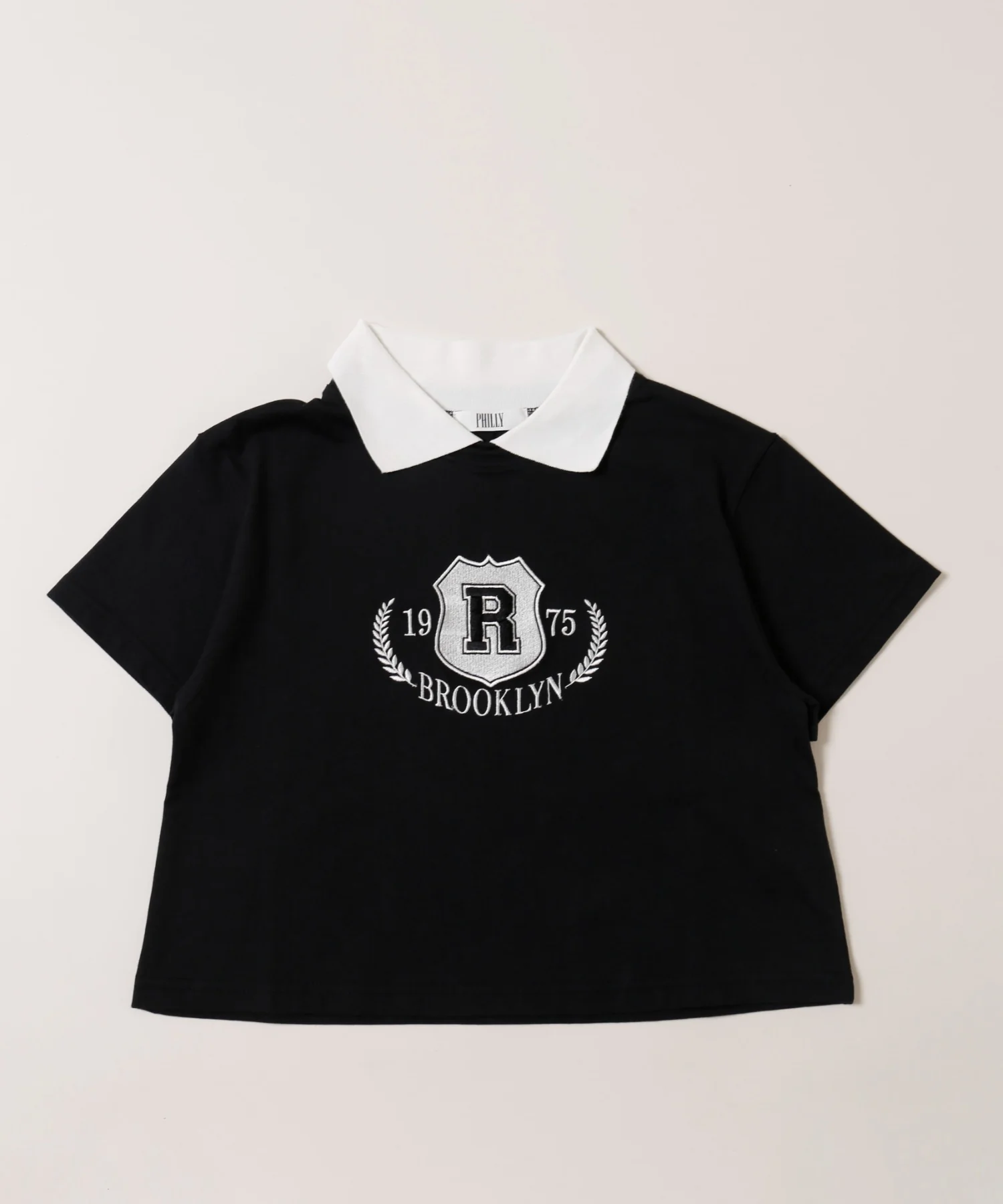 襟付きカレッジ刺繍Tシャツ - Image 11