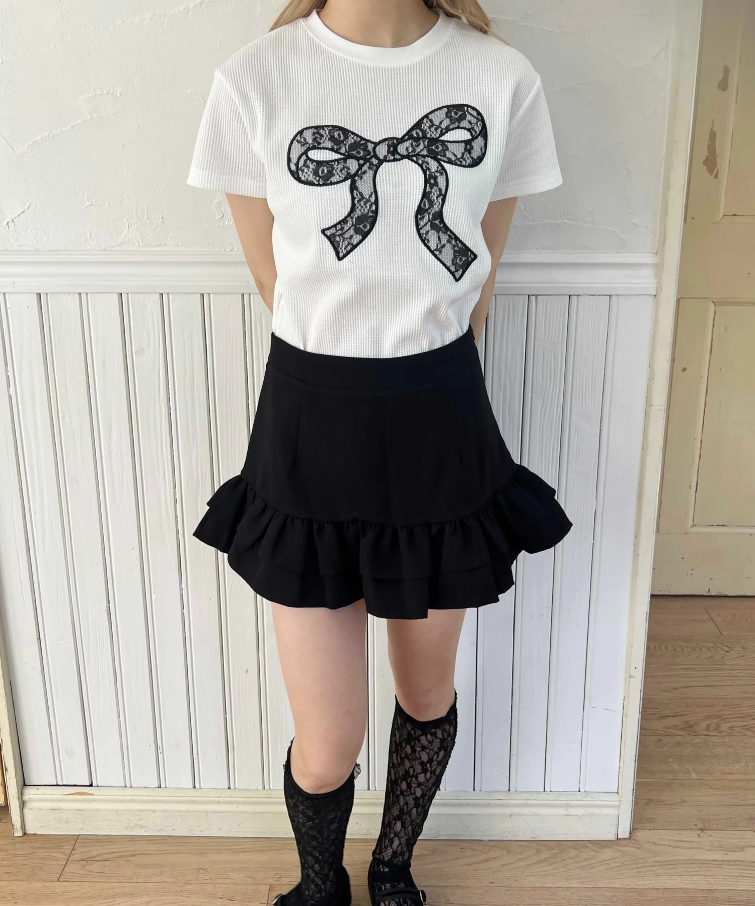リボンワッペンワッフルTシャツ - Image 11