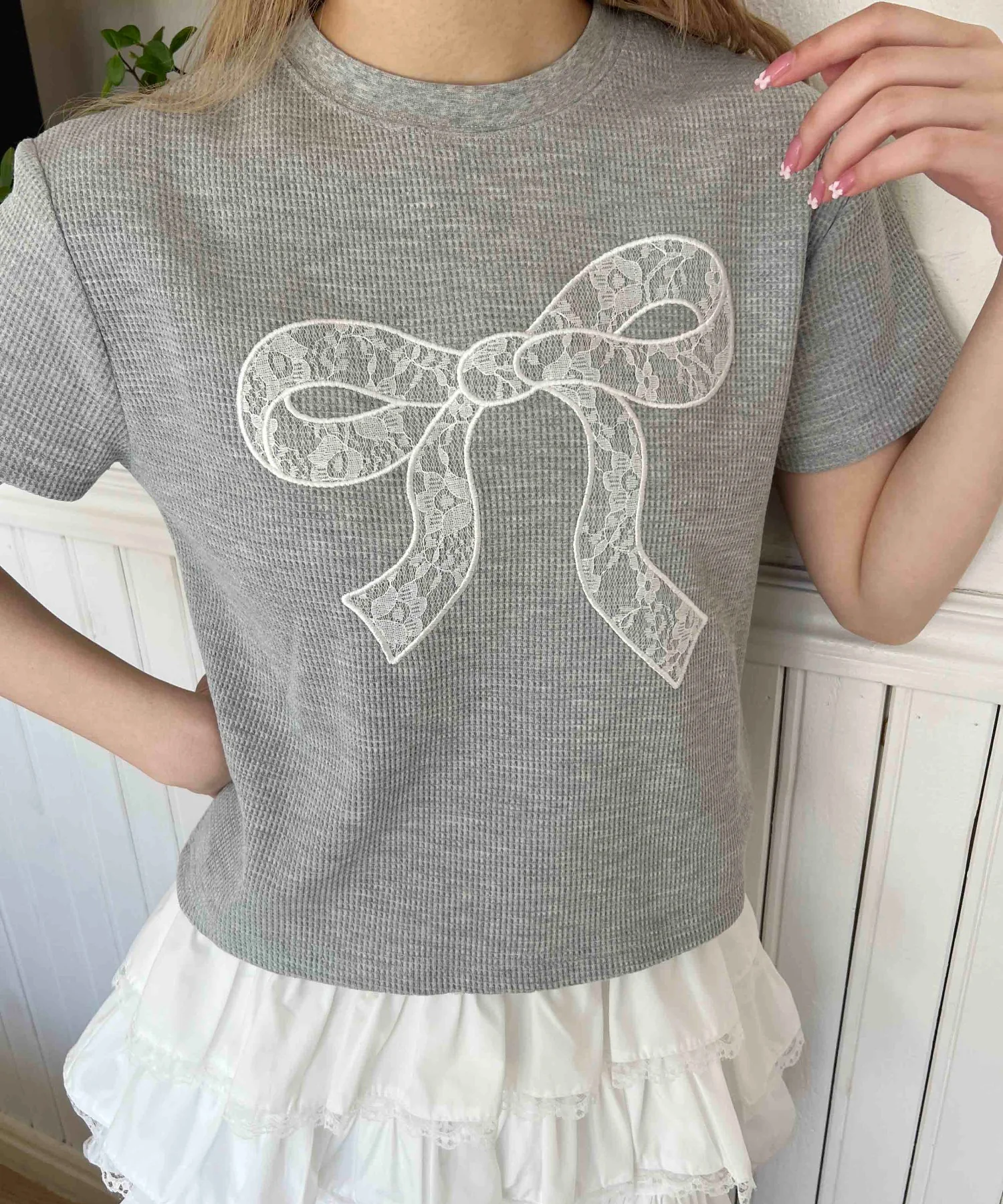 リボンワッペンワッフルTシャツ - Image 12