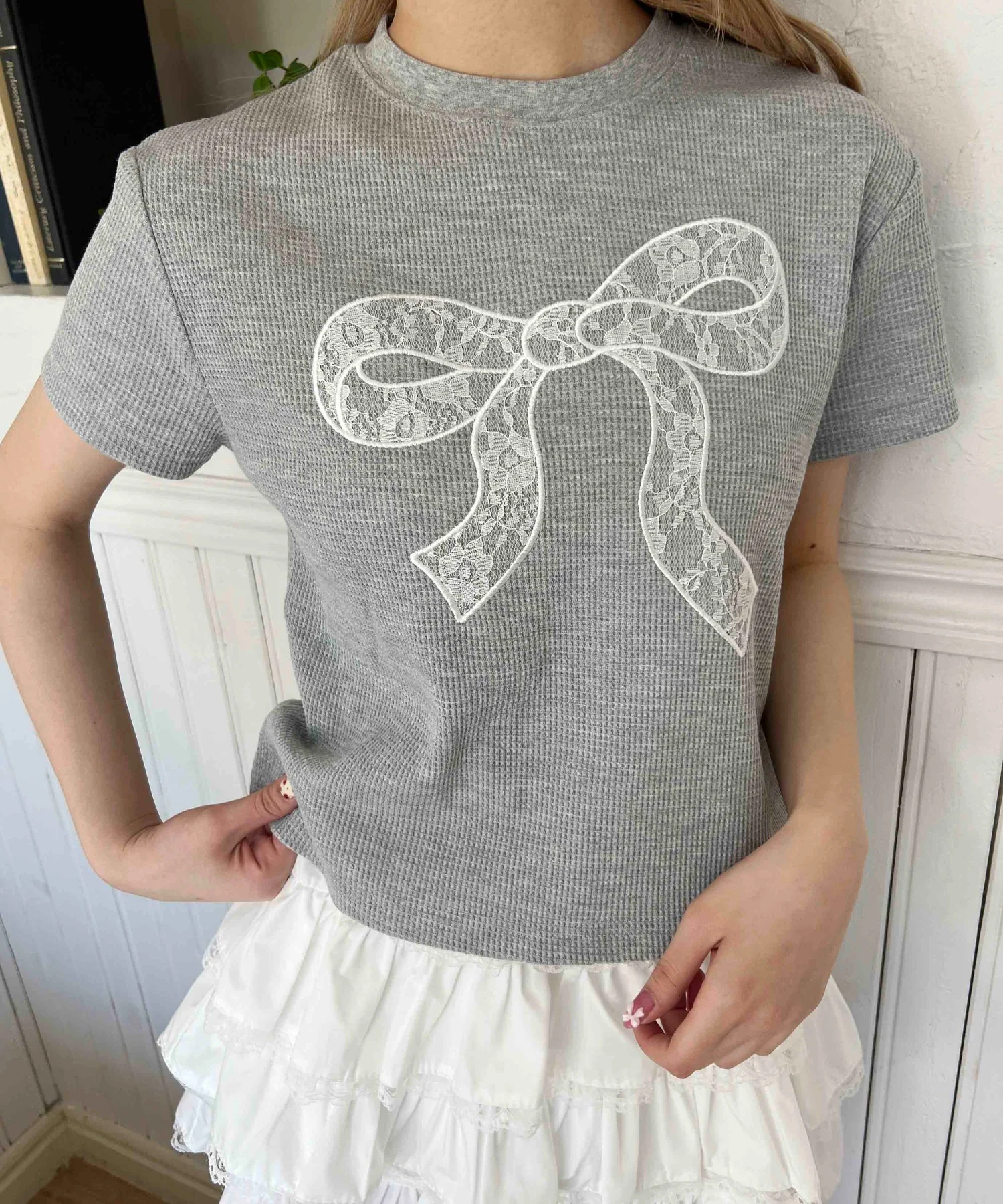 リボンワッペンワッフルTシャツ - Image 13