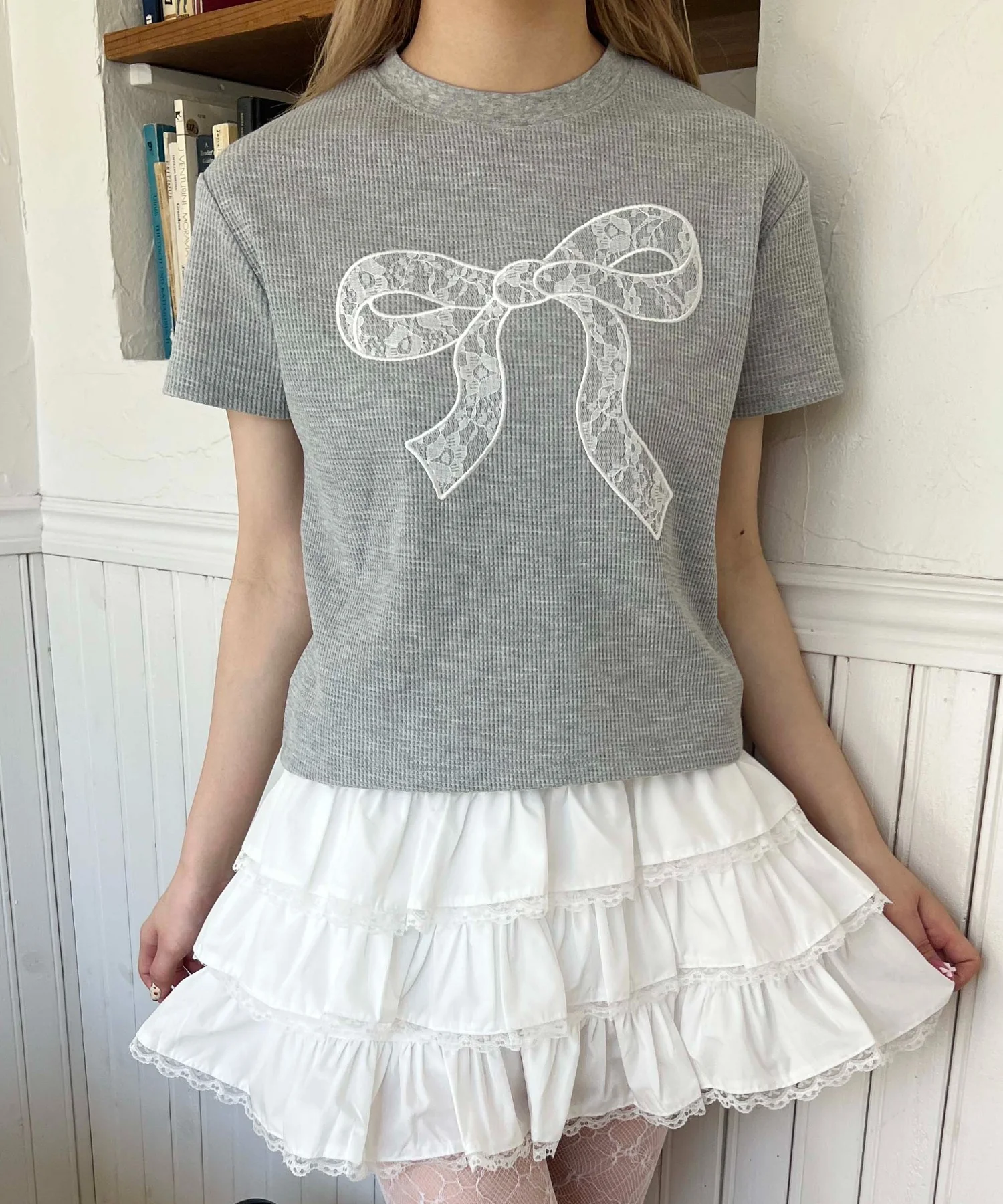 リボンワッペンワッフルTシャツ - Image 15