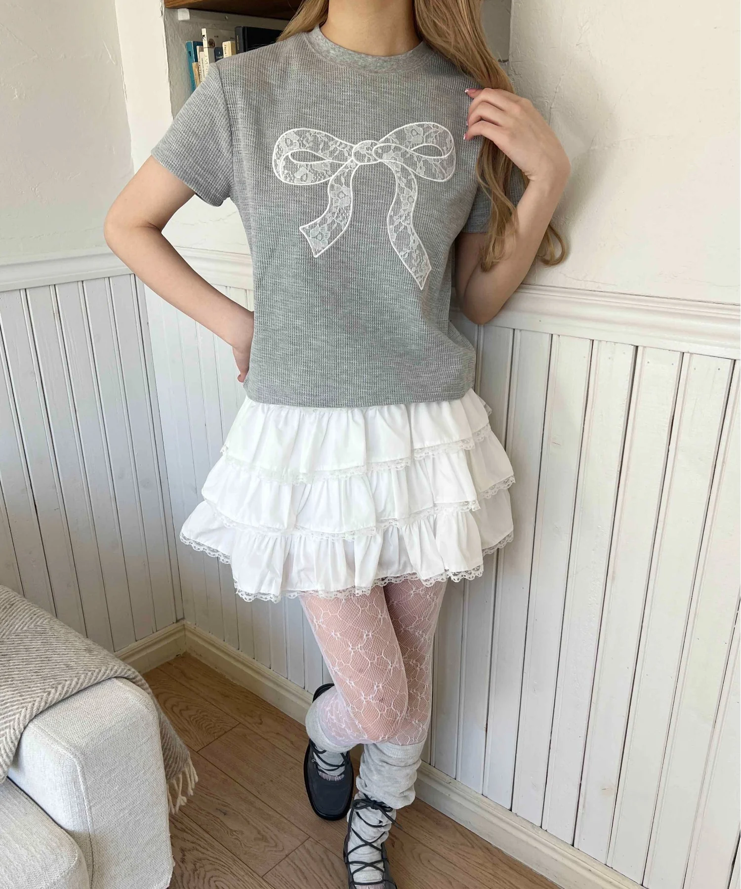 リボンワッペンワッフルTシャツ - Image 16