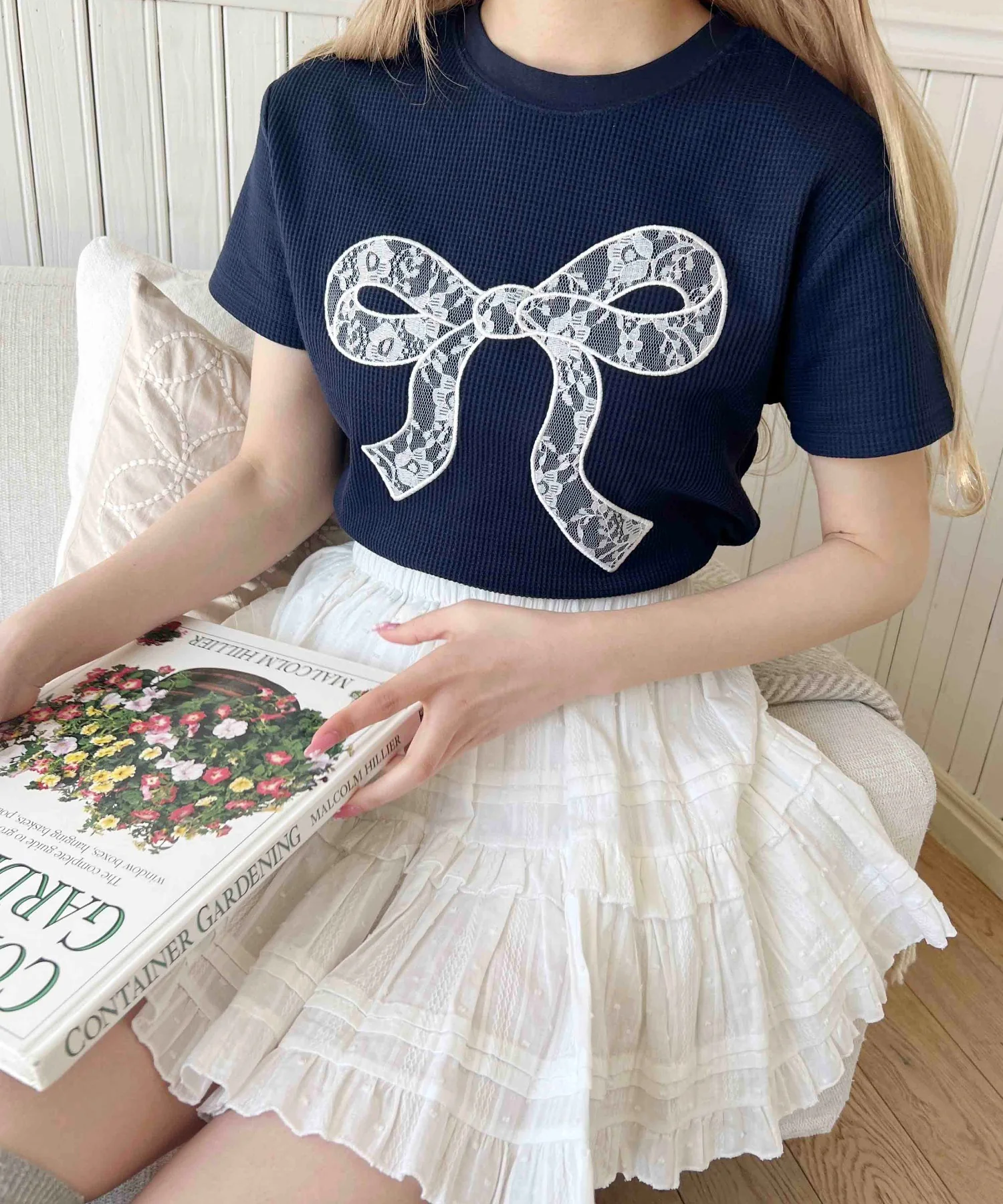 リボンワッペンワッフルTシャツ - Image 4
